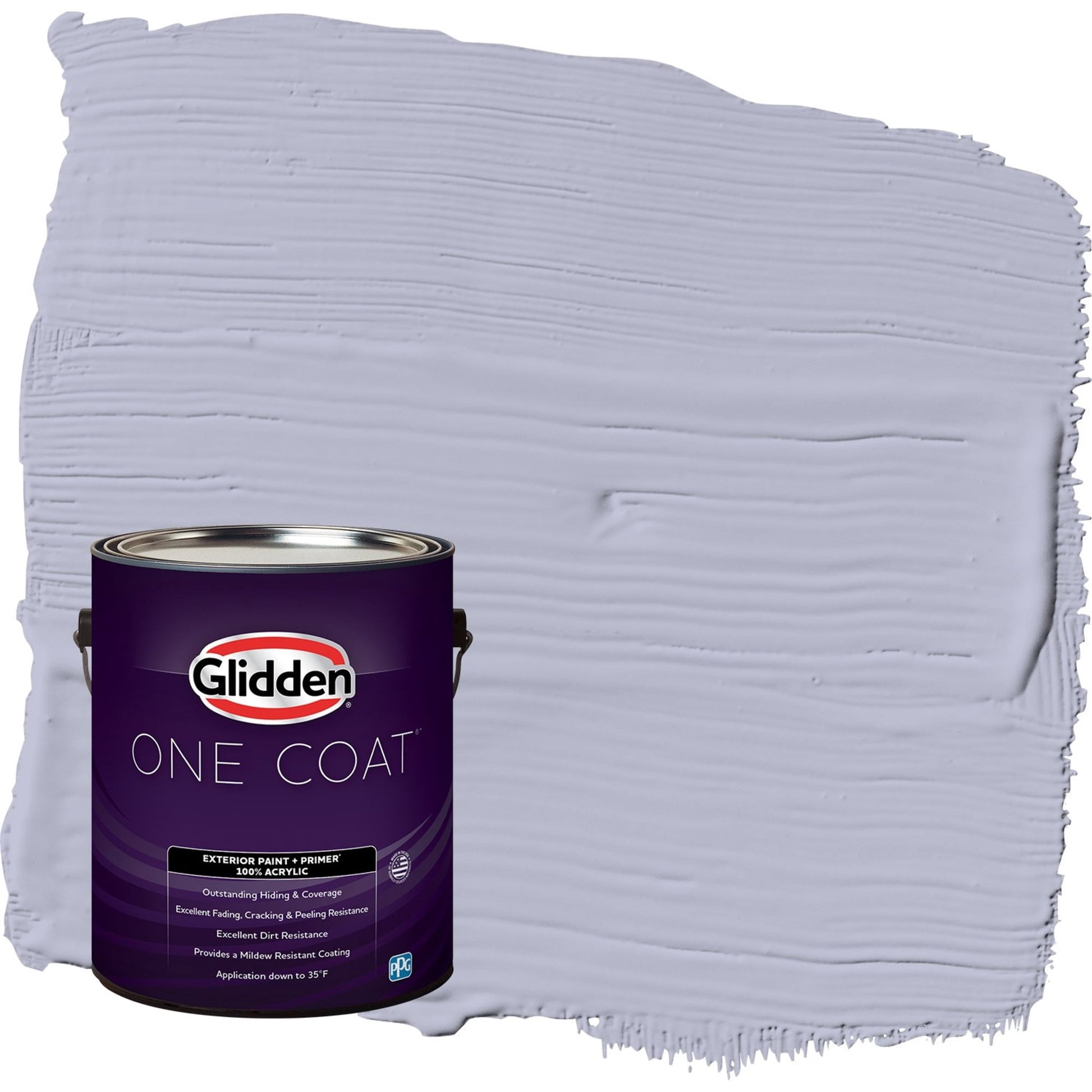 Glidden One Coat Cosmic / Purple Semi-Gloss Exterior Paint with Primer, 1 Gallon