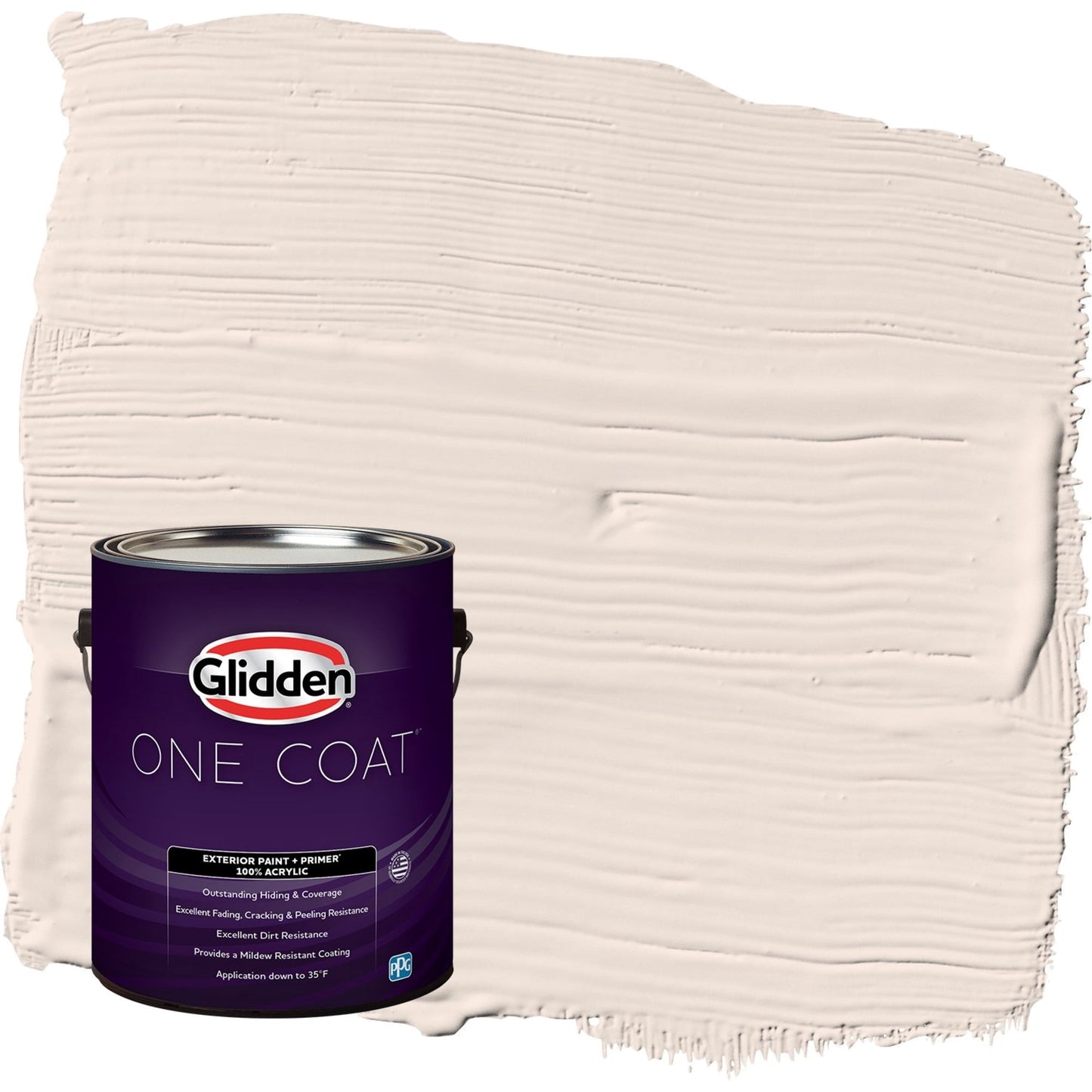 Glidden One Coat Sablewood / Orange Flat Exterior Paint with Primer, 1 Gallon