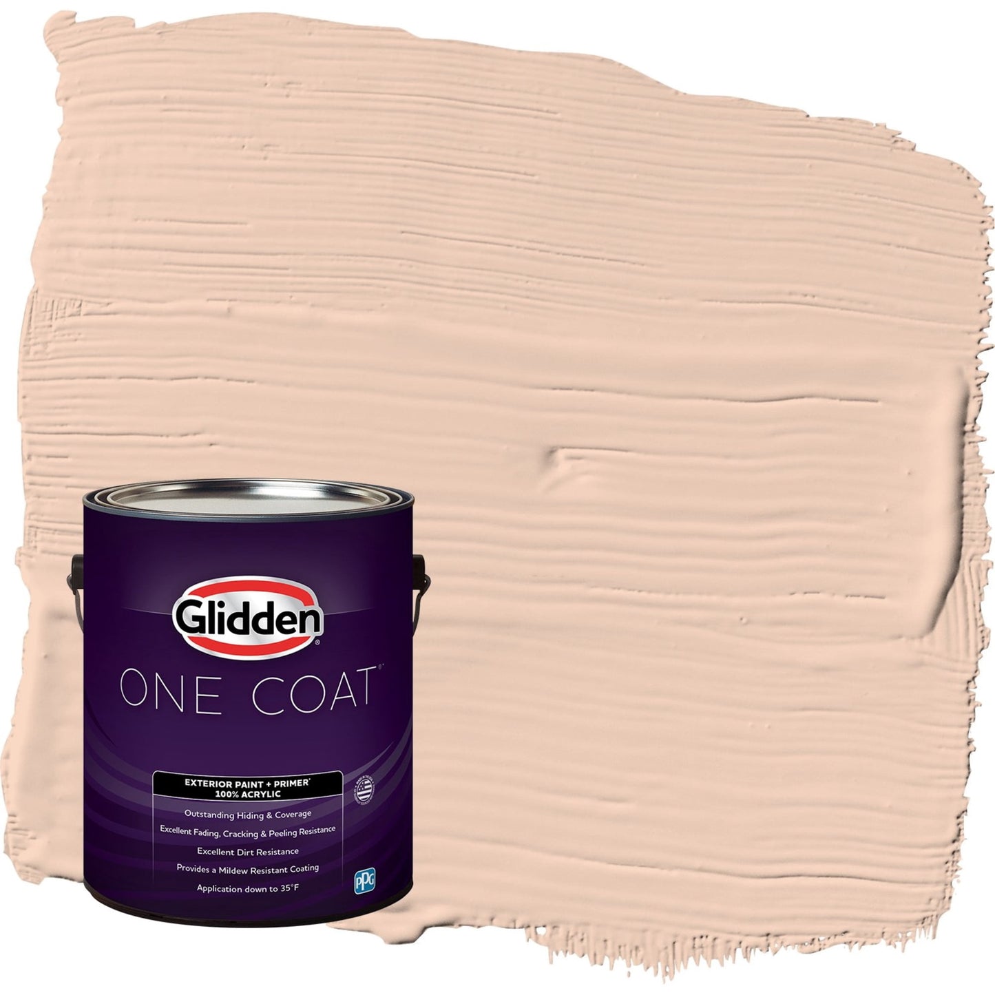 Glidden One Coat Scotchtone / Orange Flat Exterior Paint with Primer, 1 Gallon