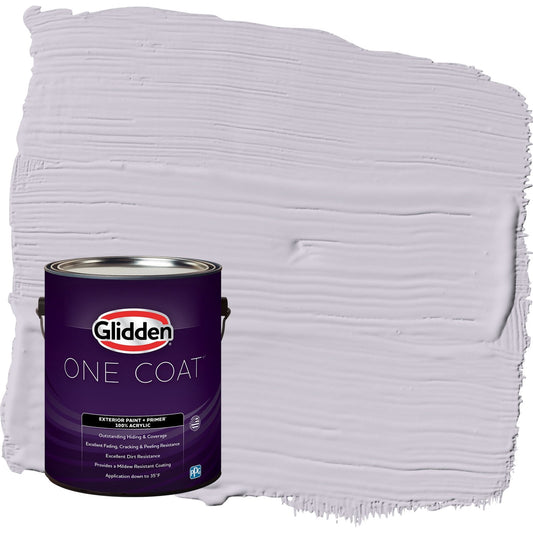 Glidden One Coat Silver Chalice / Purple Semi-Gloss Exterior Paint with Primer, 1 Gallon