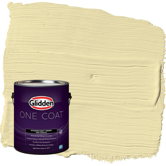 Glidden One Coat Star Bright / Green Flat Exterior Paint with Primer, 1 Gallon