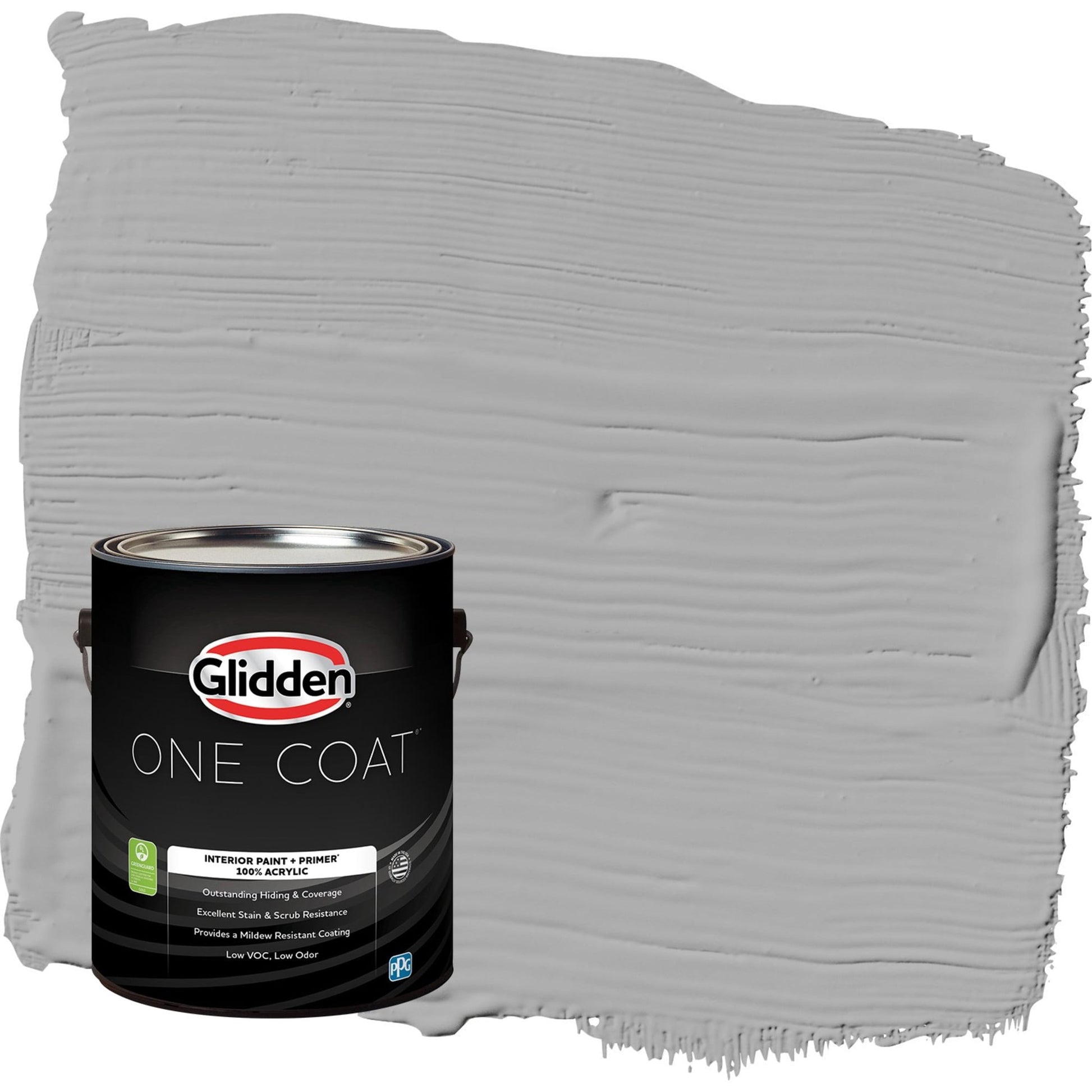 Glidden One Coat Flagstone / Gray Eggshell Interior Paint with Primer, 1 Gallon