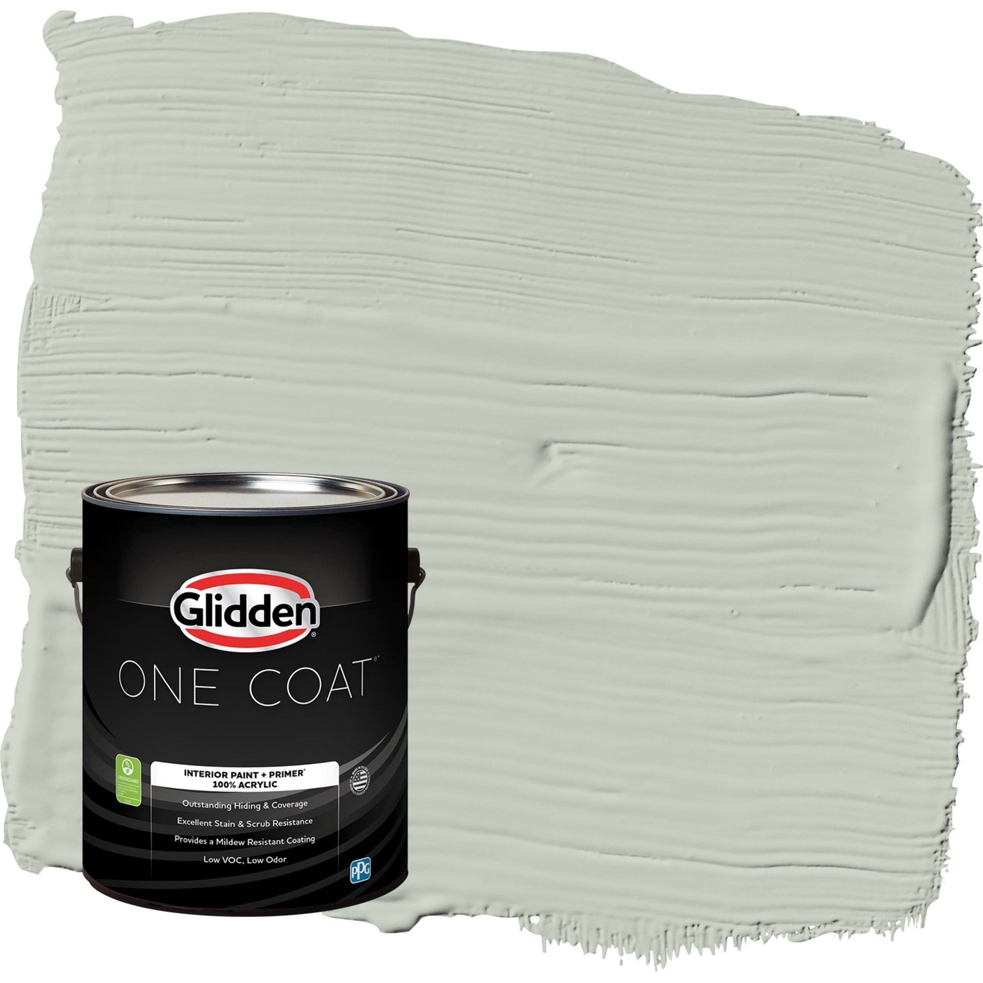 Glidden One Coat Life Lesson / Green Flat Interior Paint with Primer, 1 Gallon