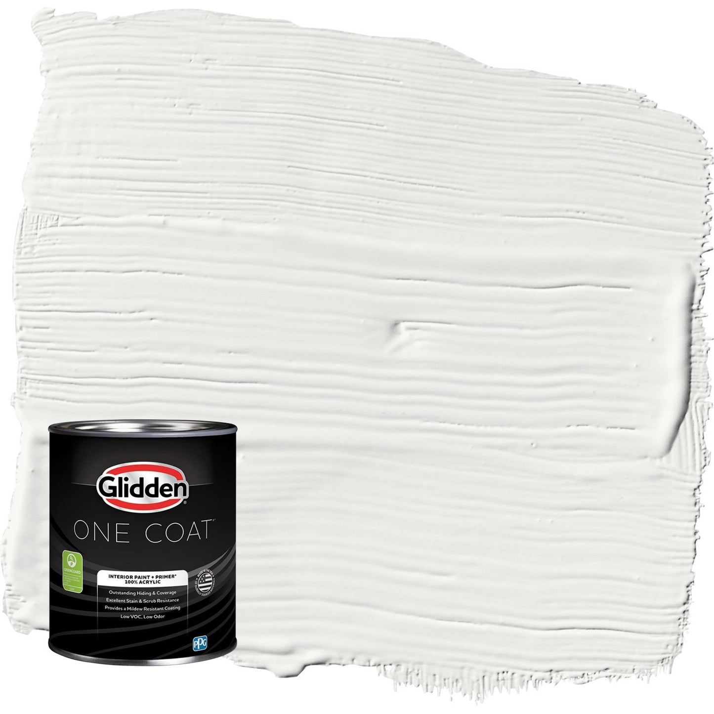 Glidden One Coat Pacific Pearl / Off-White Eggshell Interior Paint with Primer, 1 Quart