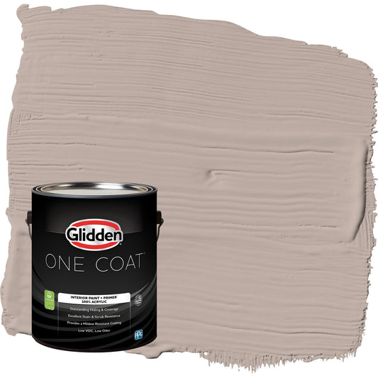 Glidden One Coat Thumper / Beige Flat Interior Paint with Primer, 1 Gallon