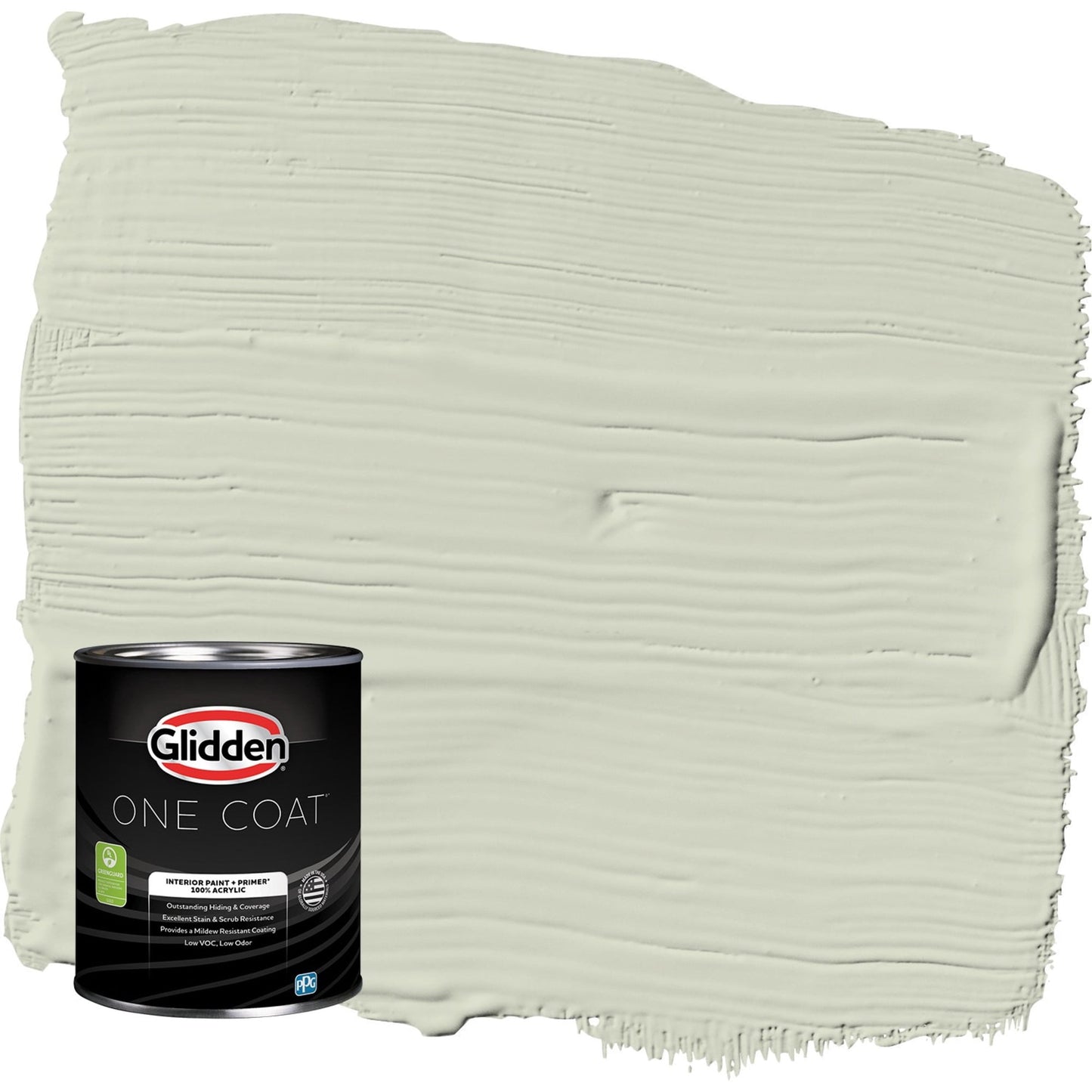 Glidden One Coat White Sage / Green Semi-Gloss Interior Paint with Primer, 1 Quart