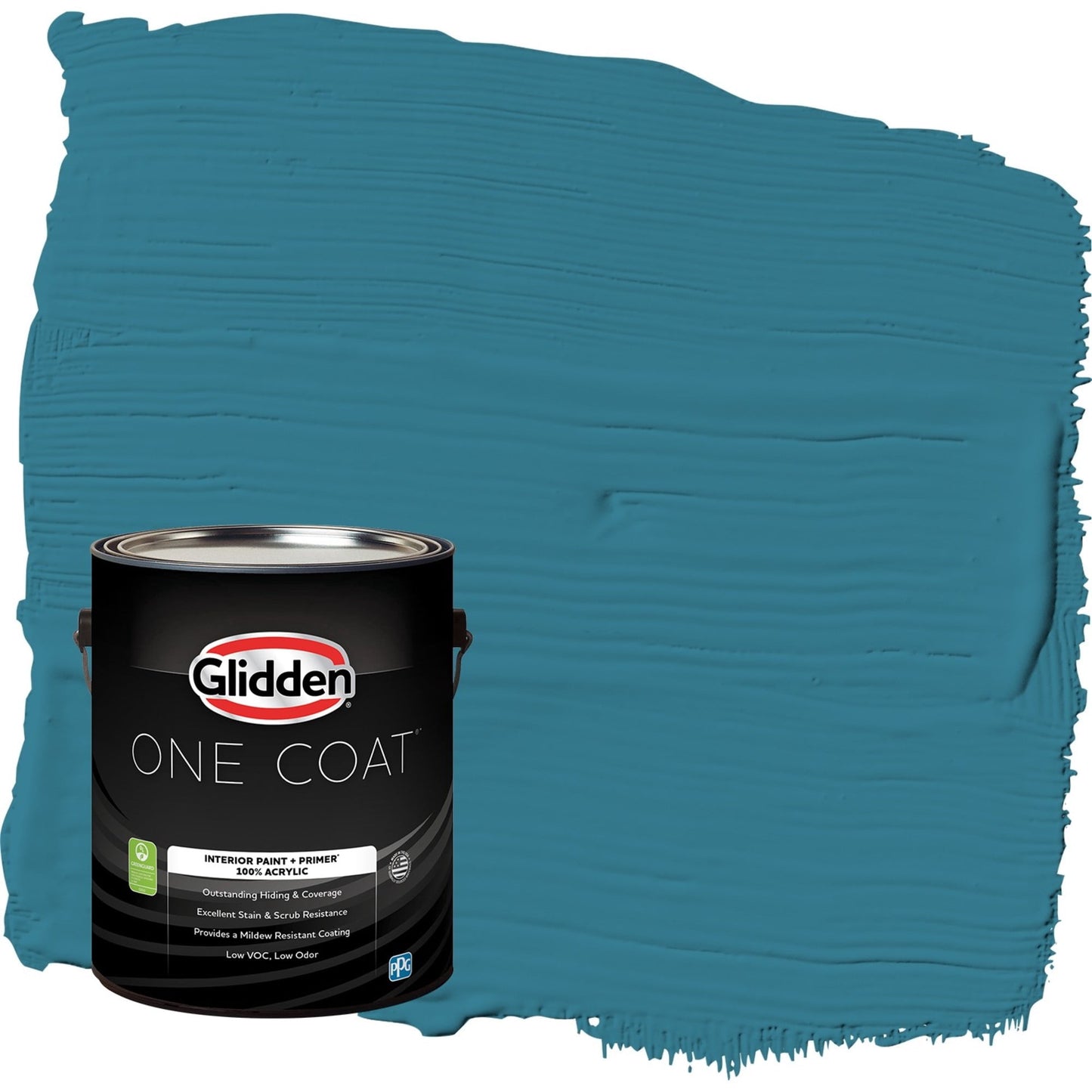 Glidden One Coat Adventure / Blue Semi-Gloss Interior Paint with Primer, 1 Gallon