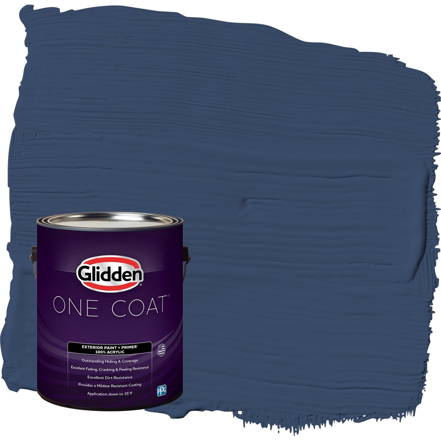 Glidden One Coat Annapolis Blue Flat Interior Paint with Primer, 1 Gallon