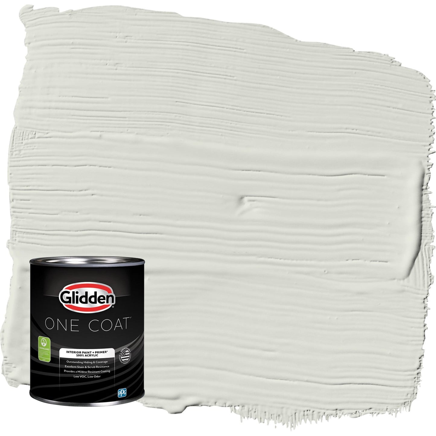 Glidden One Coat Interior Paint and Primer, Anonymous / White, 1 Quart, Flat