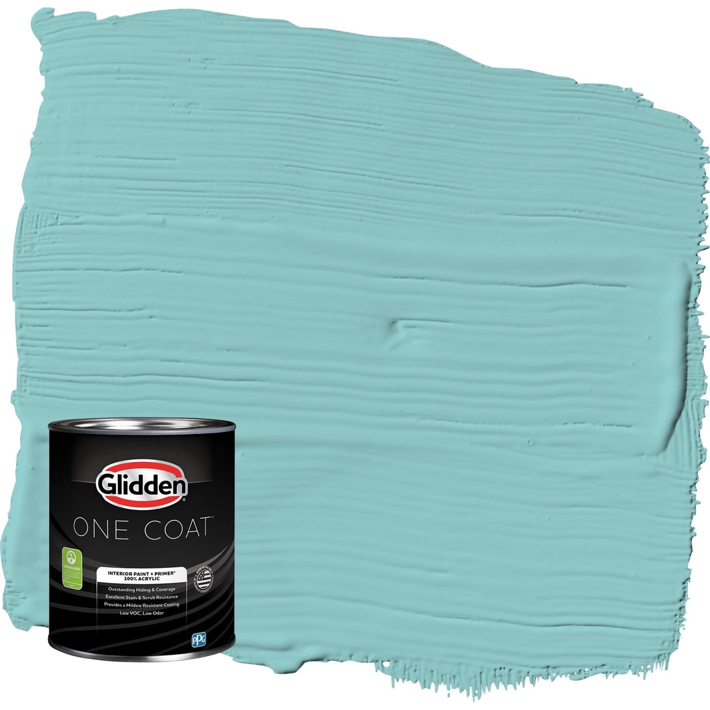 Glidden One Coat Interior Paint and Primer, Aqua Fiesta / Blue, 1 Quart, Eggshell