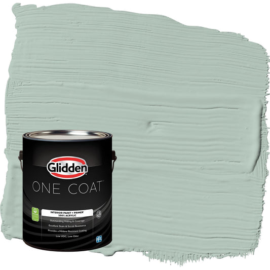Glidden One Coat Aquamarine Dream / Blue Semi-Gloss Interior Paint with Primer, 1 Gallon