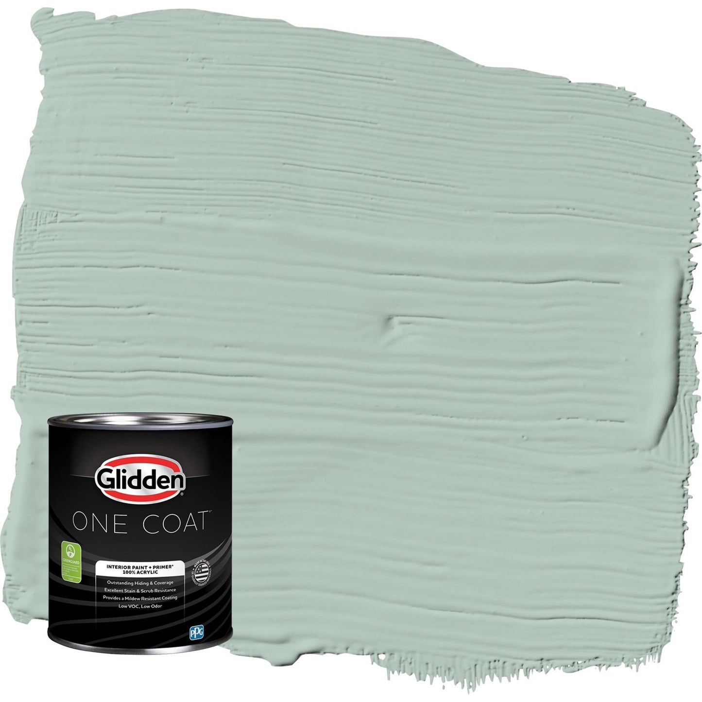 Glidden One Coat Aquamarine Dream / Blue Eggshell Interior Paint with Primer, 1 Quart
