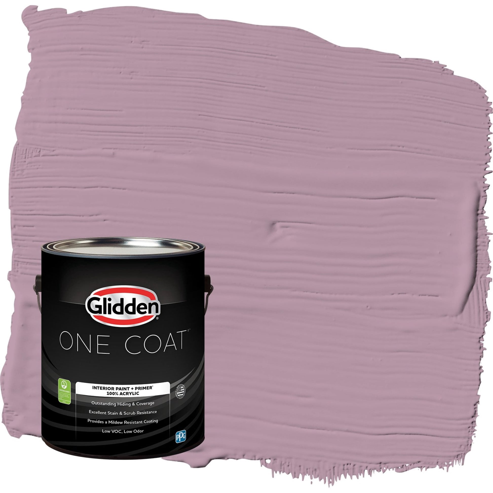 Glidden One Coat Ashberry / Purple Flat Interior Paint with Primer, 1 Gallon