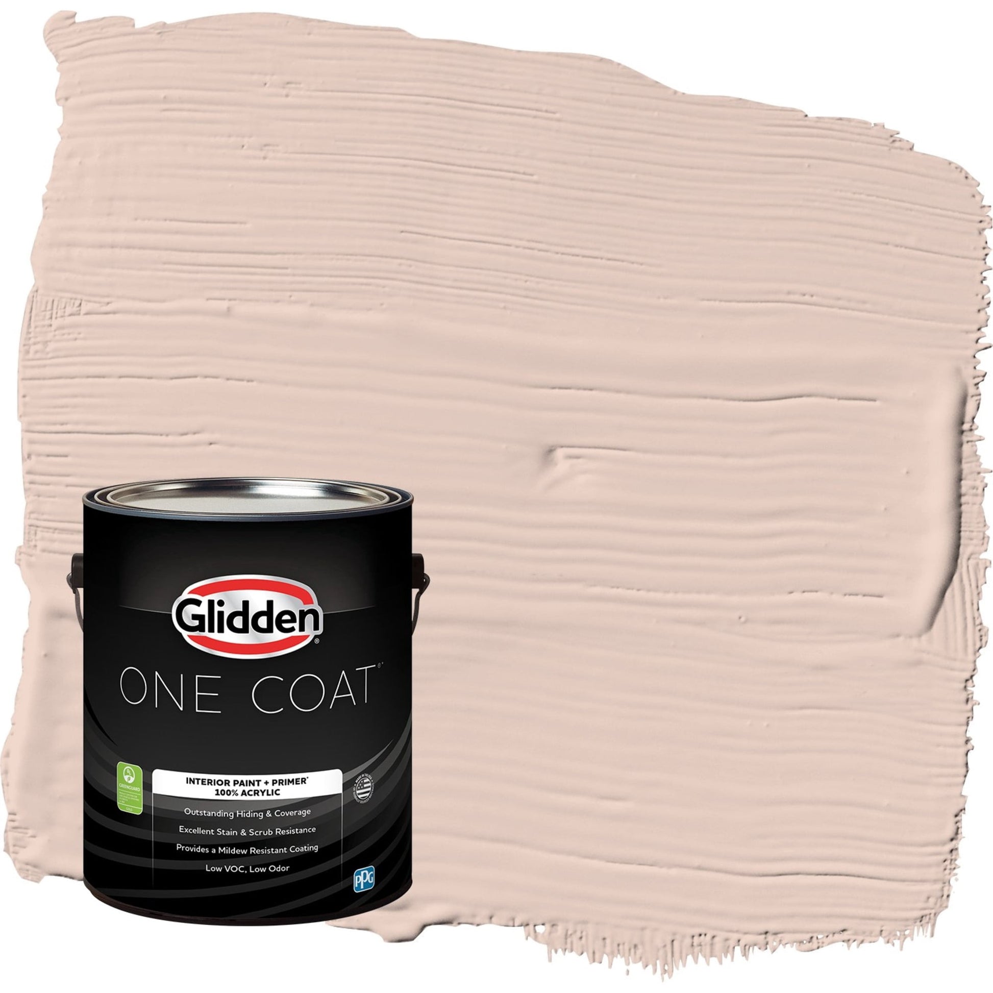 Glidden One Coat Belle of the Ball / Pink Eggshell Interior Paint with Primer, 1 Gallon