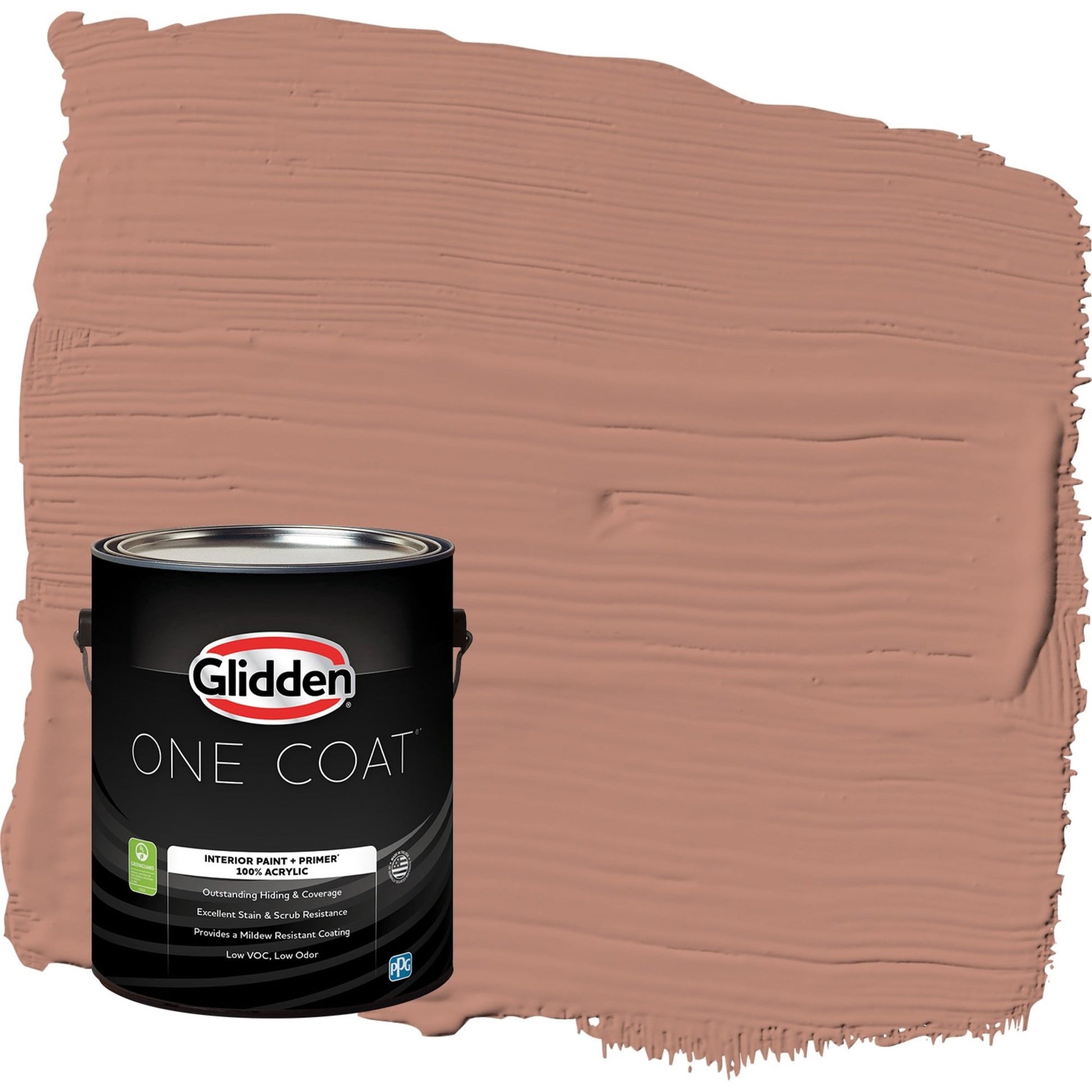 Glidden One Coat Big Cypress / Orange Semi-Gloss Interior Paint with Primer, 1 Gallon