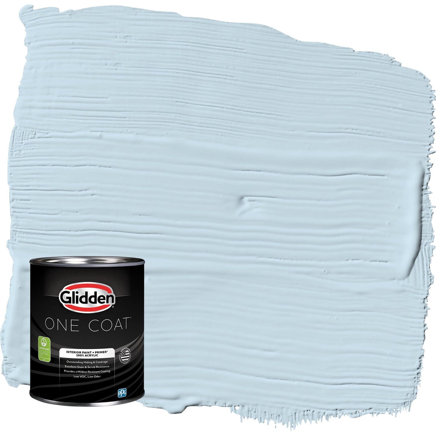 Glidden One Coat Blue Pearl / Blue Flat Interior Paint with Primer, 1 Quart