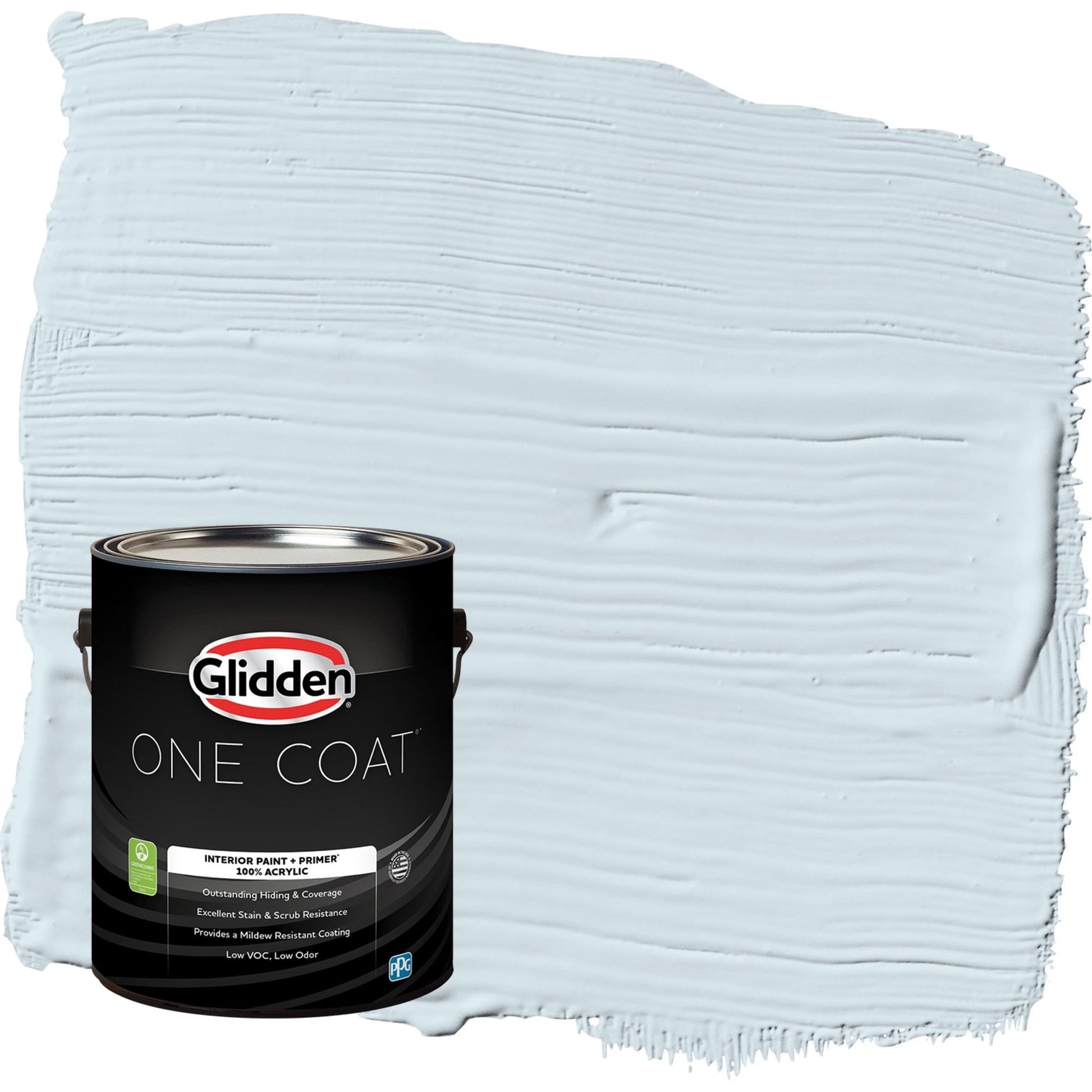 Glidden One Coat Breakwater / Blue Flat Interior Paint with Primer, 1 Gallon