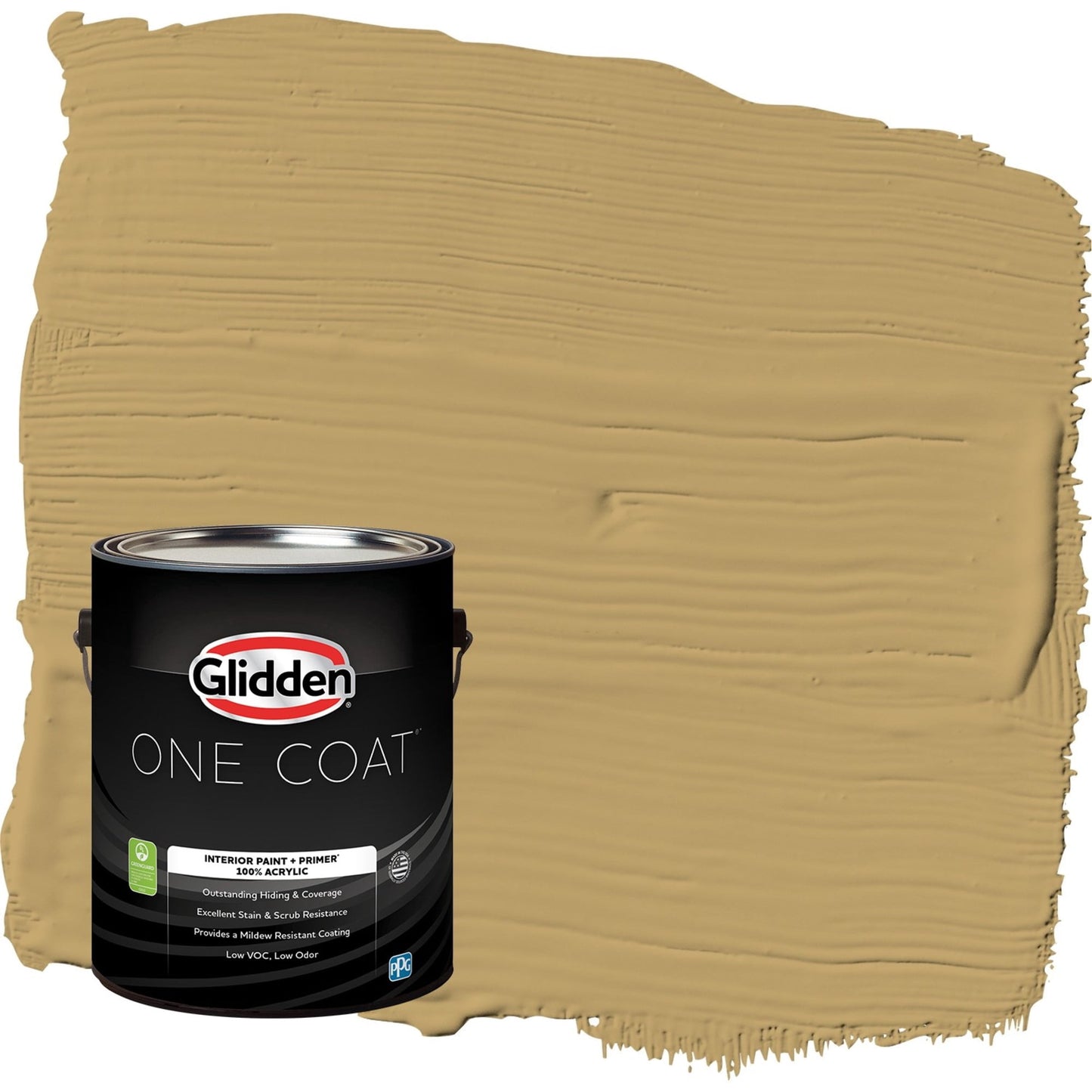 Glidden One Coat Buffalo Hide / Yellow Semi-Gloss Interior Paint with Primer, 1 Gallon