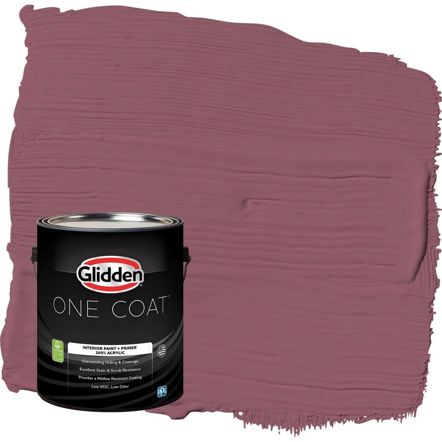 Glidden One Coat Cabernet / Purple Semi-Gloss Interior Paint with Primer, 1 Gallon