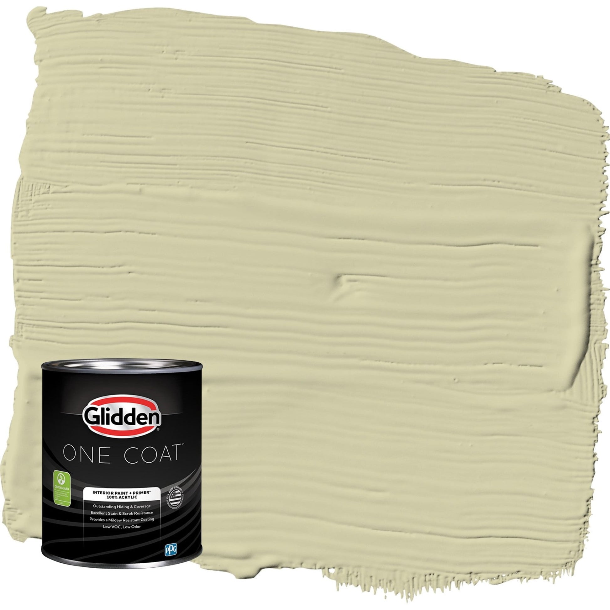 Glidden One Coat Canary Grass / Green Semi-Gloss Interior Paint with Primer, 1 Quart