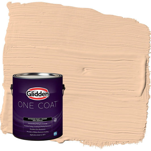 Glidden One Coat Caramel Ice / Orange Semi-Gloss Interior Paint with Primer, 1 Gallon