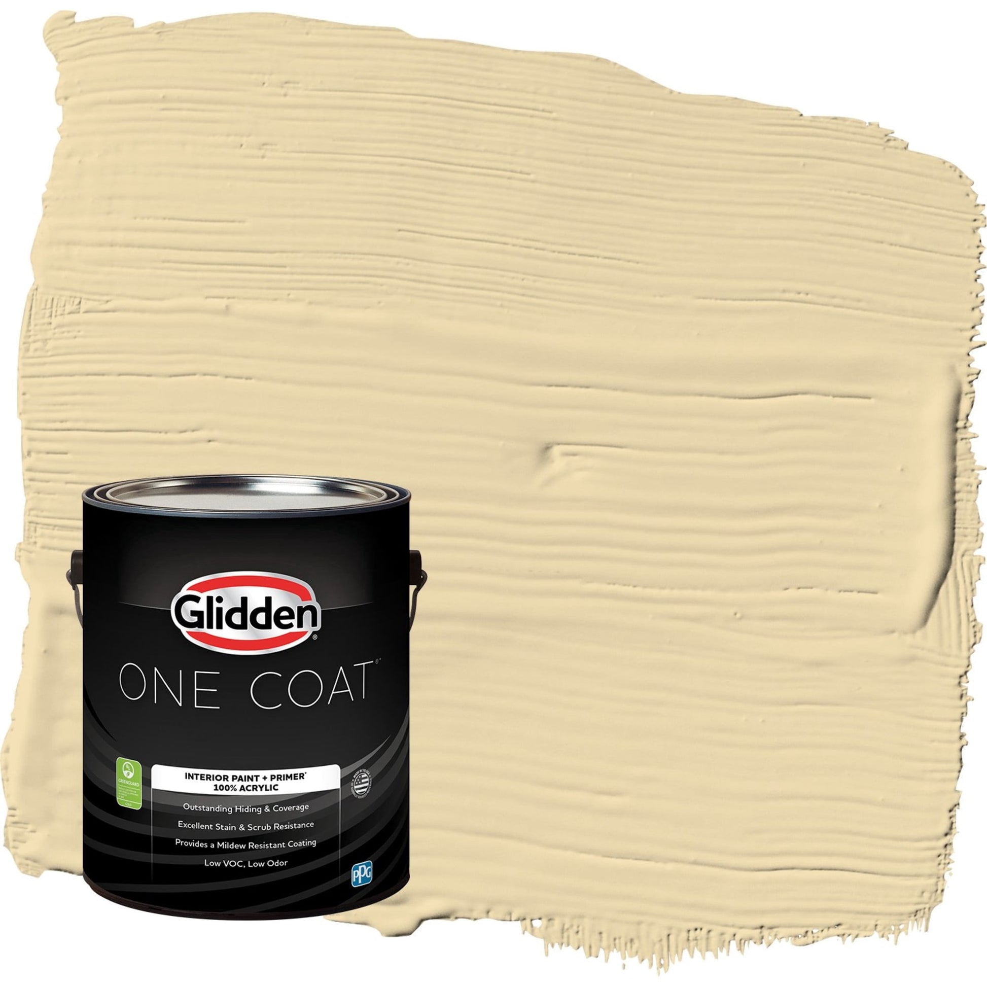 Glidden One Coat Caramelized Pears / Yellow Eggshell Interior Paint with Primer, 1 Gallon