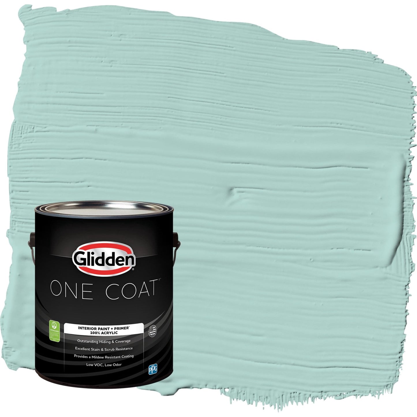 Glidden One Coat Cassiopeia / Green Flat Interior Paint with Primer, 1 Gallon