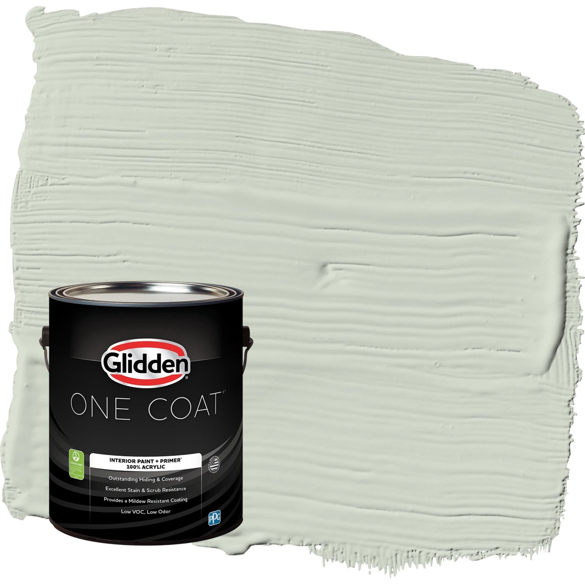 Glidden One Coat Castaway / Green Flat Interior Paint with Primer, 1 Gallon