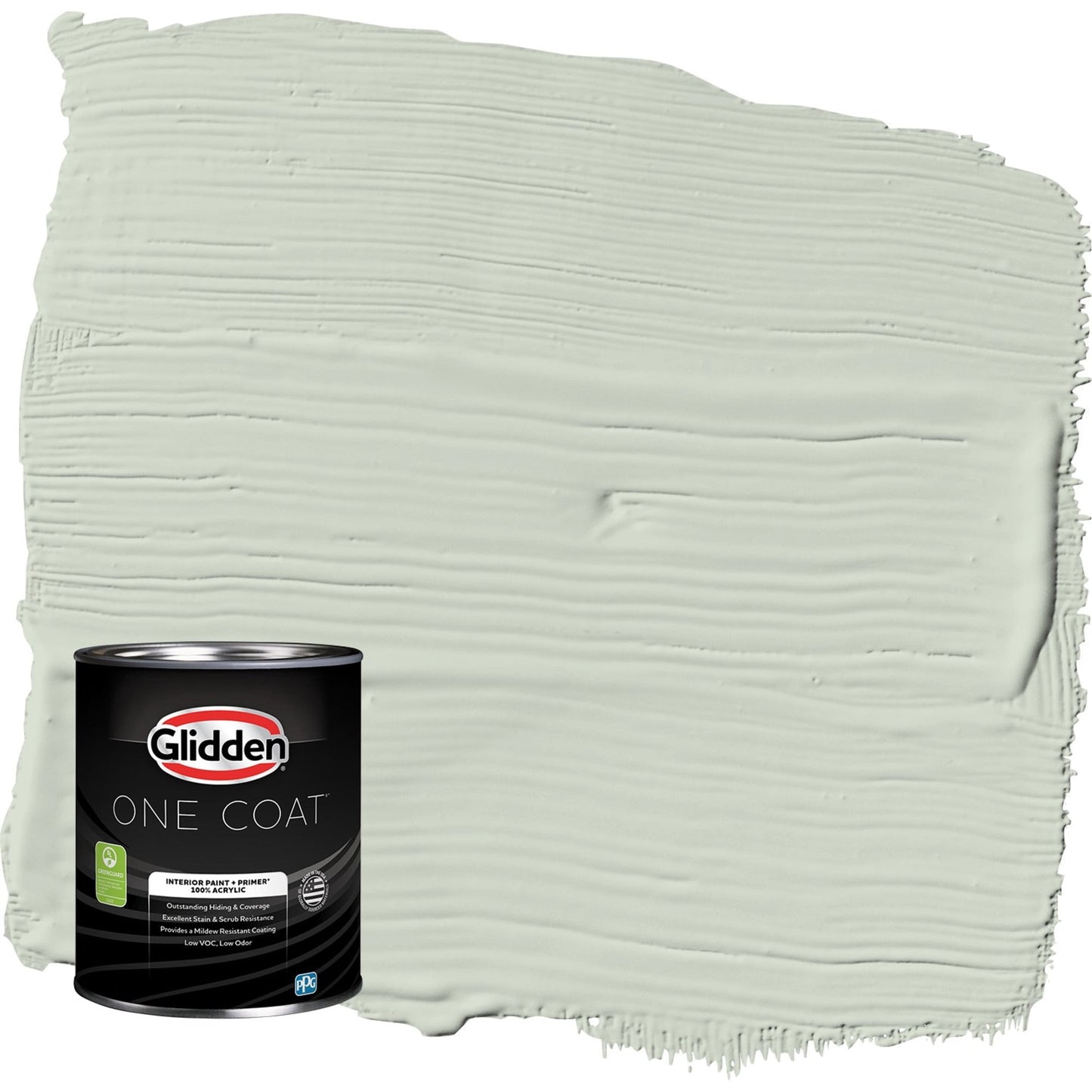 Glidden One Coat Castaway / Green Semi-Gloss Interior Paint with Primer, 1 Quart