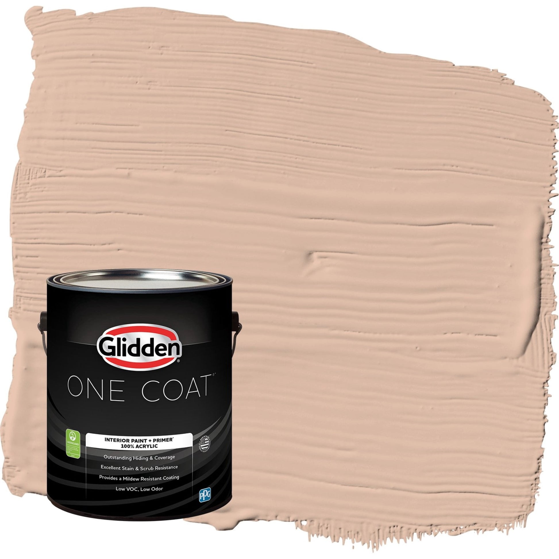Glidden One Coat Cinnamon Ice / Orange Flat Interior Paint with Primer, 1 Gallon