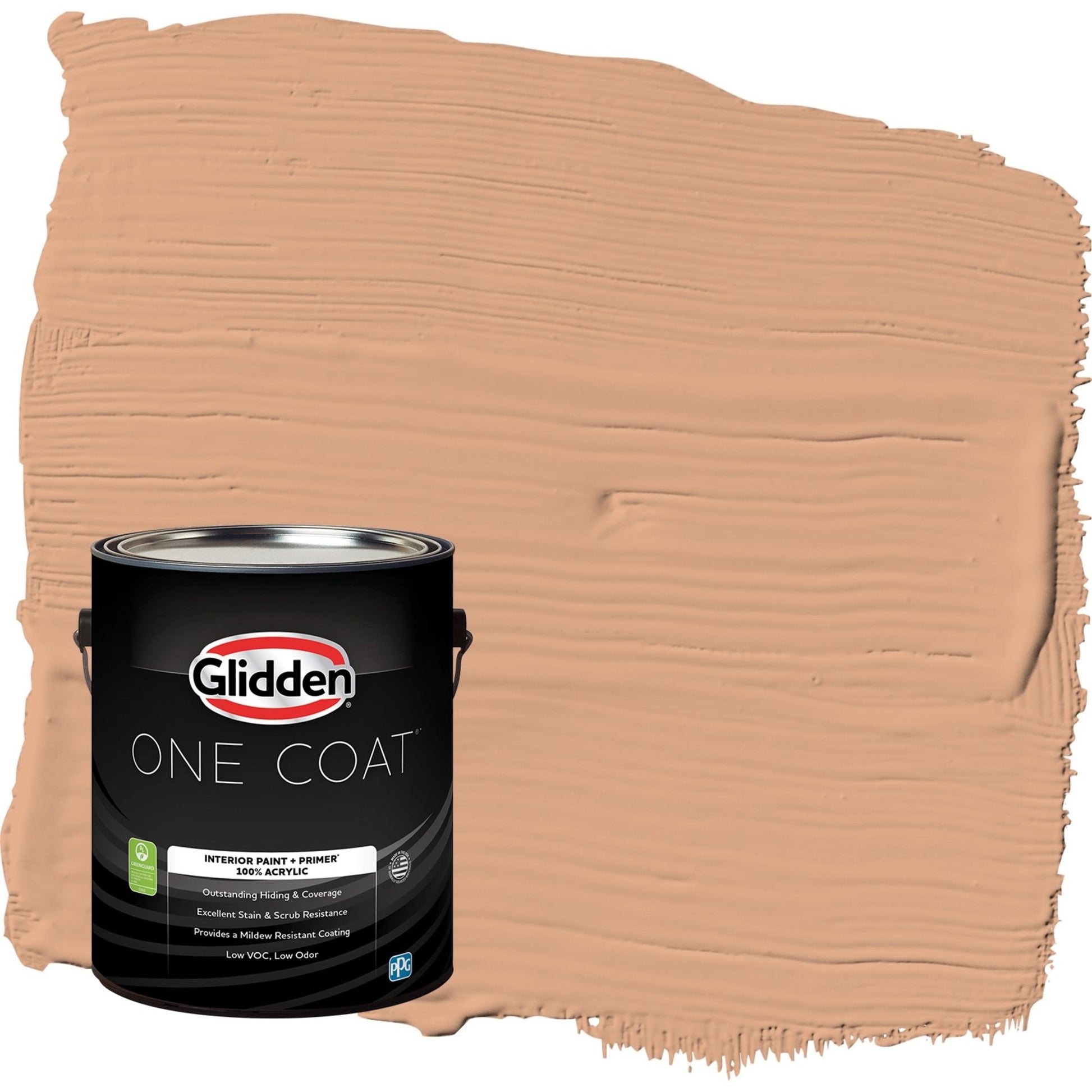 Glidden One Coat Clay Fire / Orange Eggshell Interior Paint with Primer, 1 Gallon