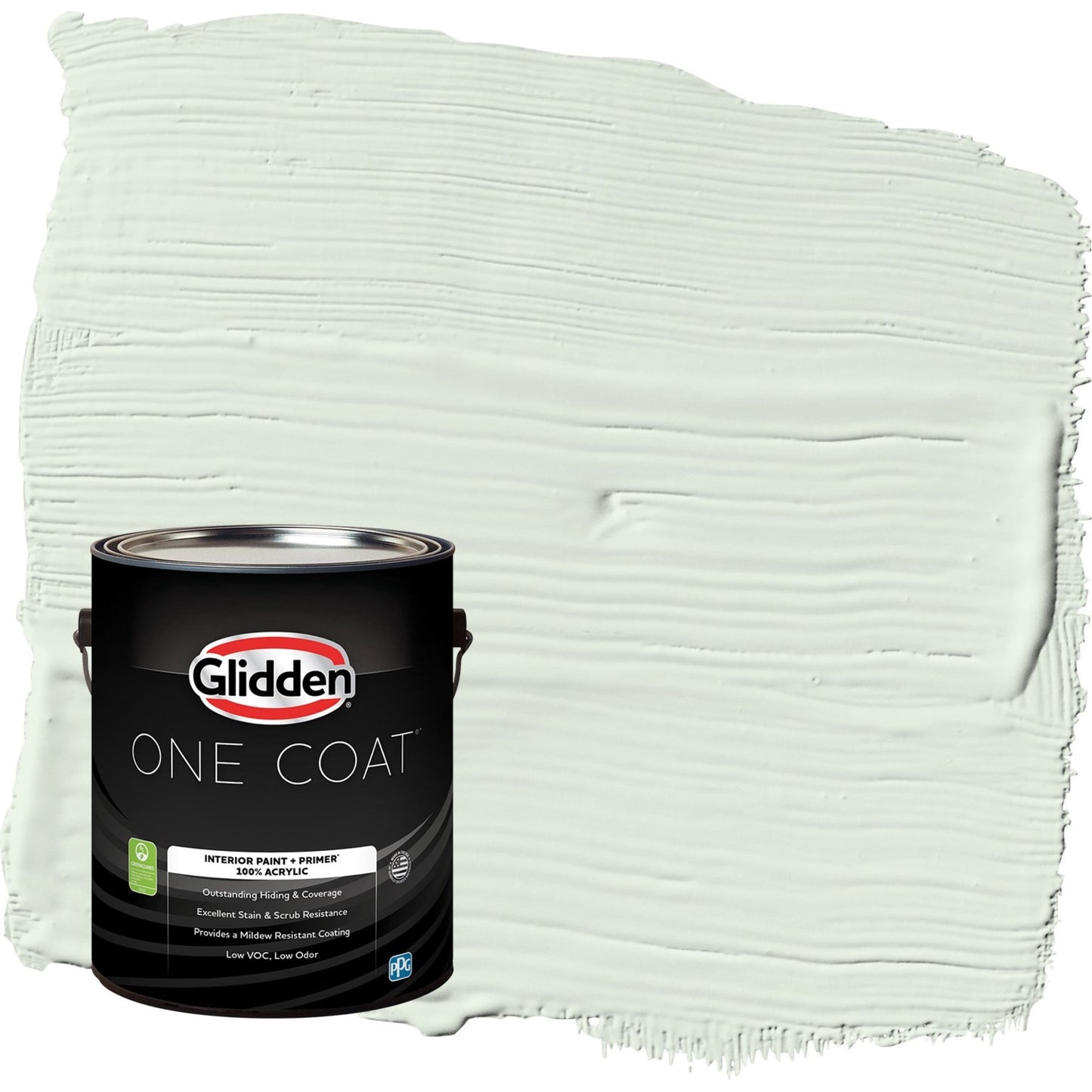 Glidden One Coat Cloudy Day / Green Eggshell Interior Paint with Primer, 1 Gallon