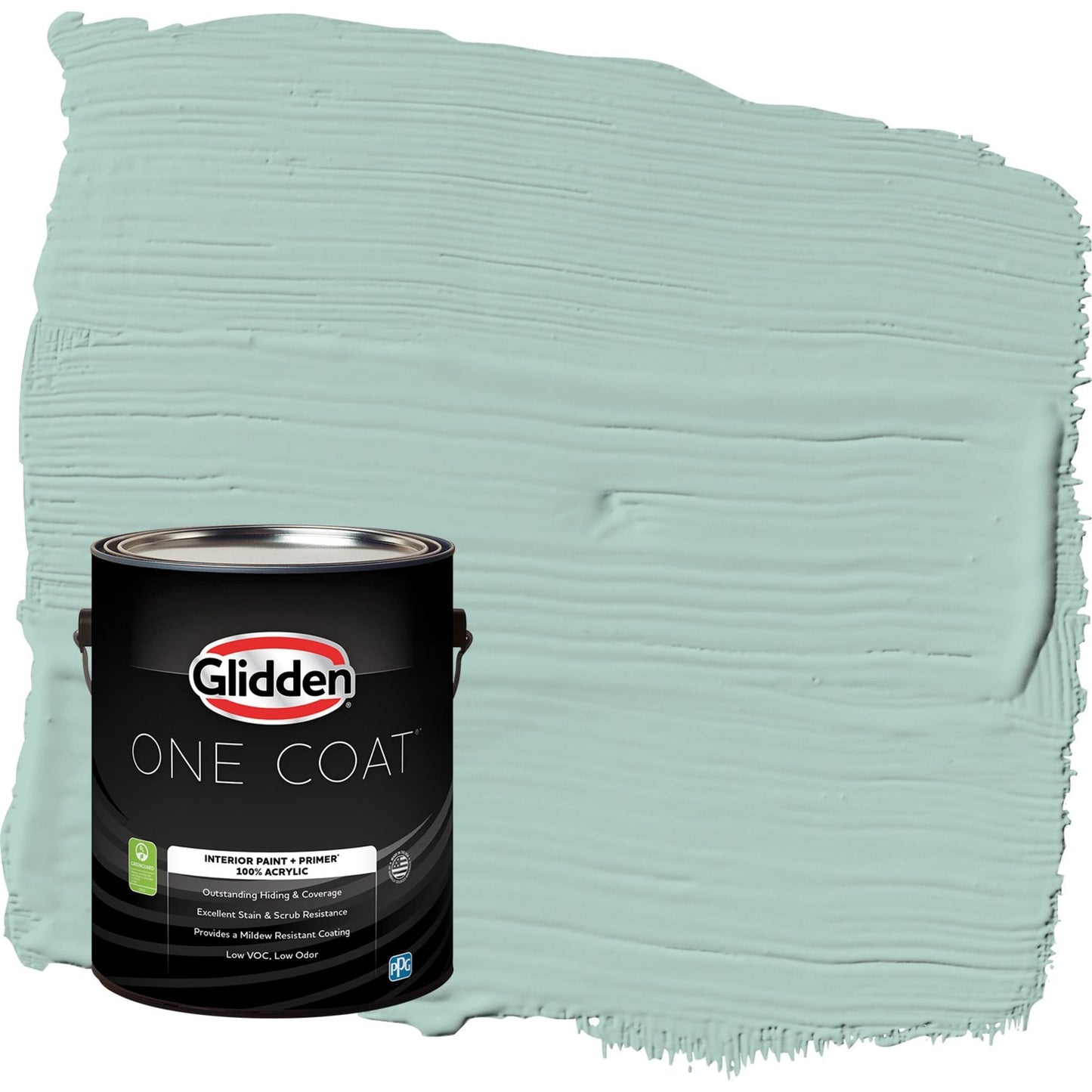 Glidden One Coat Copenhagen / Green Flat Interior Paint with Primer, 1 Gallon