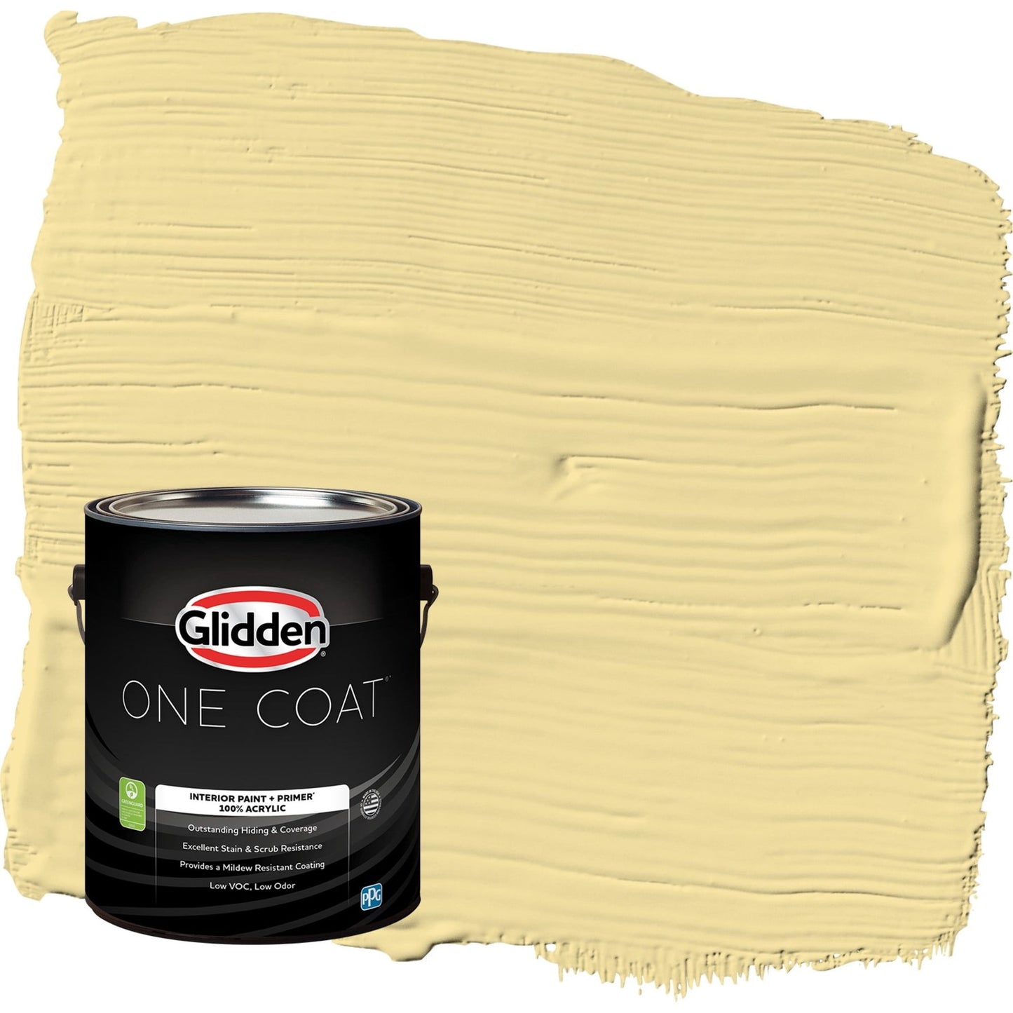Glidden One Coat Demeter / Yellow Semi-Gloss Interior Paint with Primer, 1 Gallon