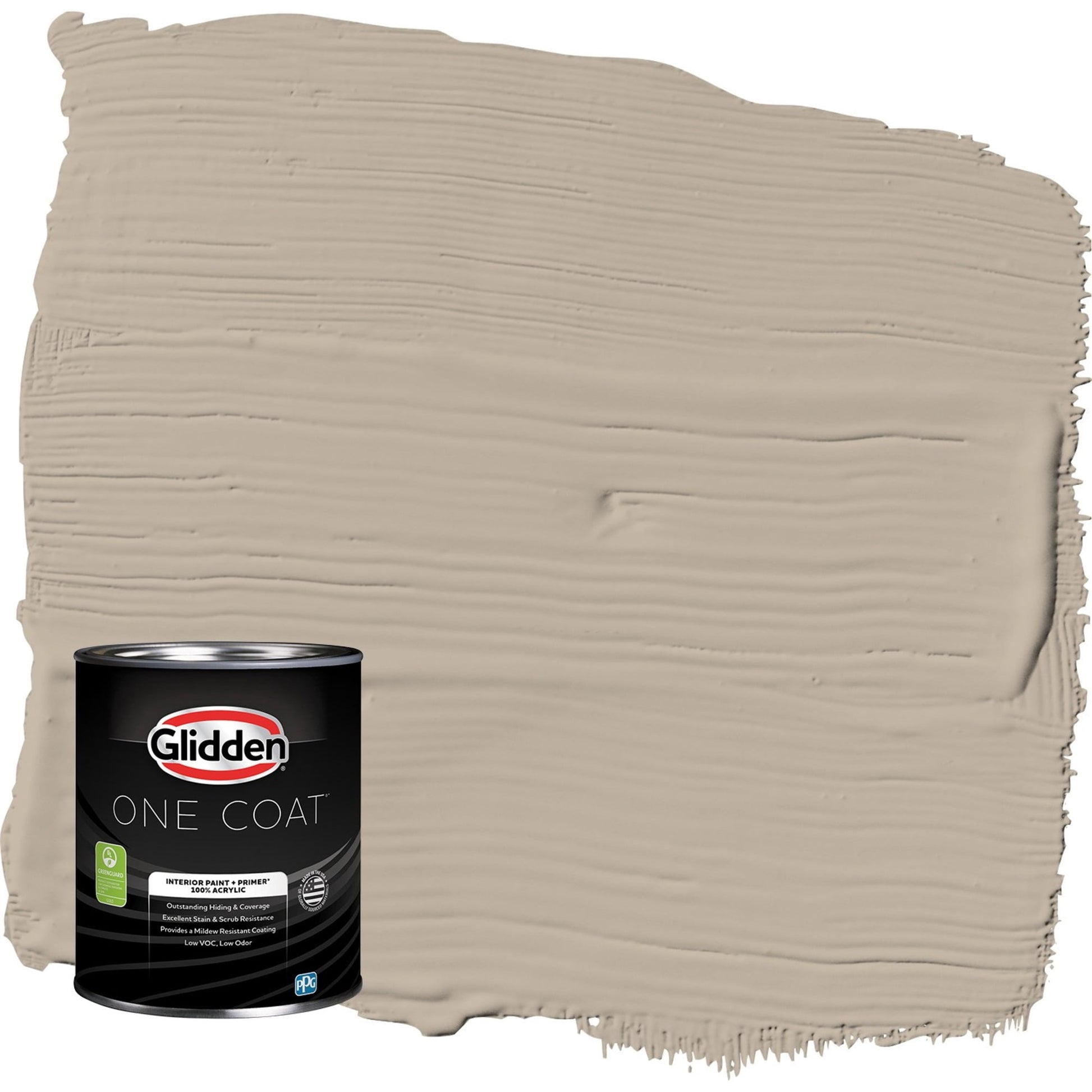 Glidden One Coat Discover / Beige Semi-Gloss Interior Paint with Primer, 1 Quart
