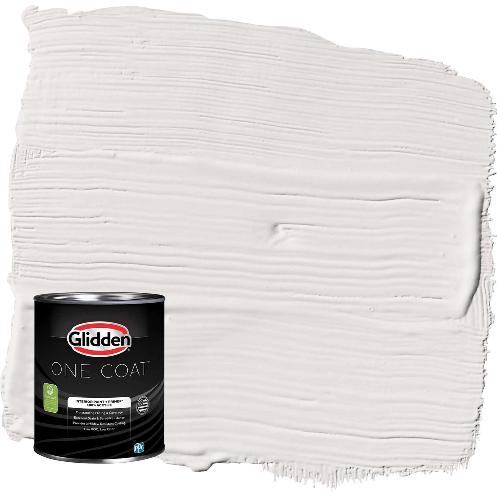 Glidden One Coat Dusky Dawn / Grey Flat Interior Paint with Primer, 1 Quart