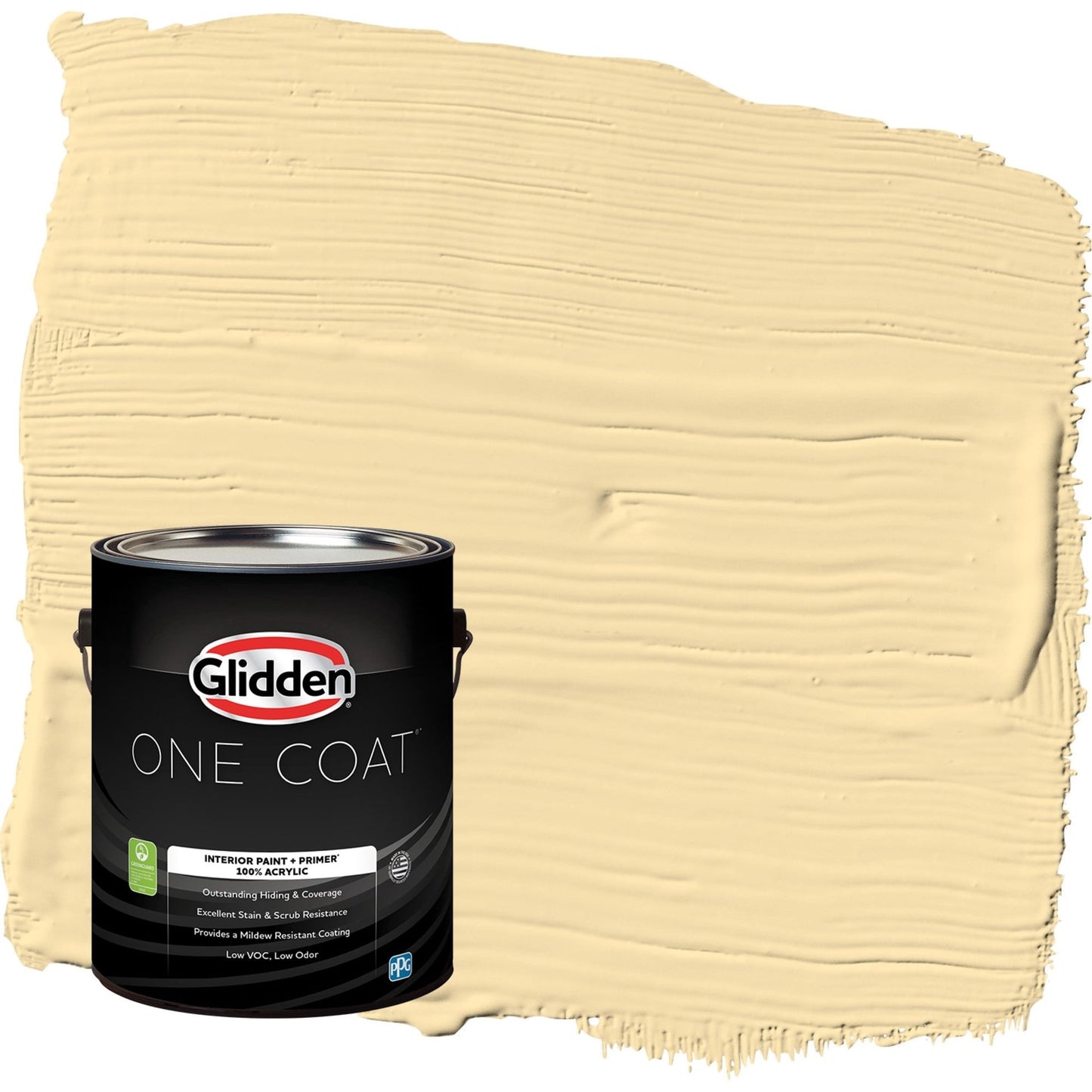 Glidden One Coat Dusty Yellow / Yellow Eggshell Interior Paint with Primer, 1 Gallon
