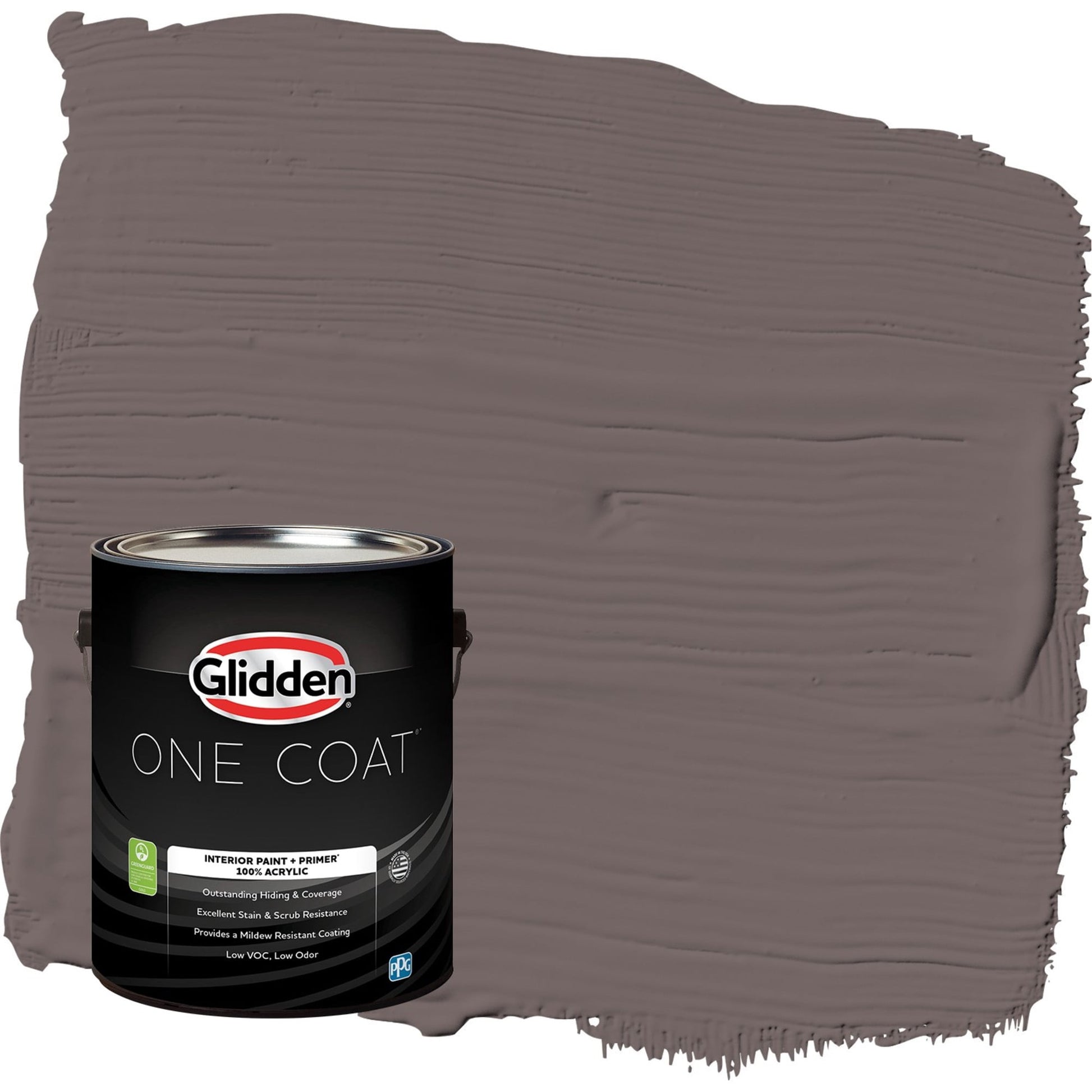 Glidden One Coat Eagle Eye / Brown Flat Interior Paint with Primer, 1 Gallon