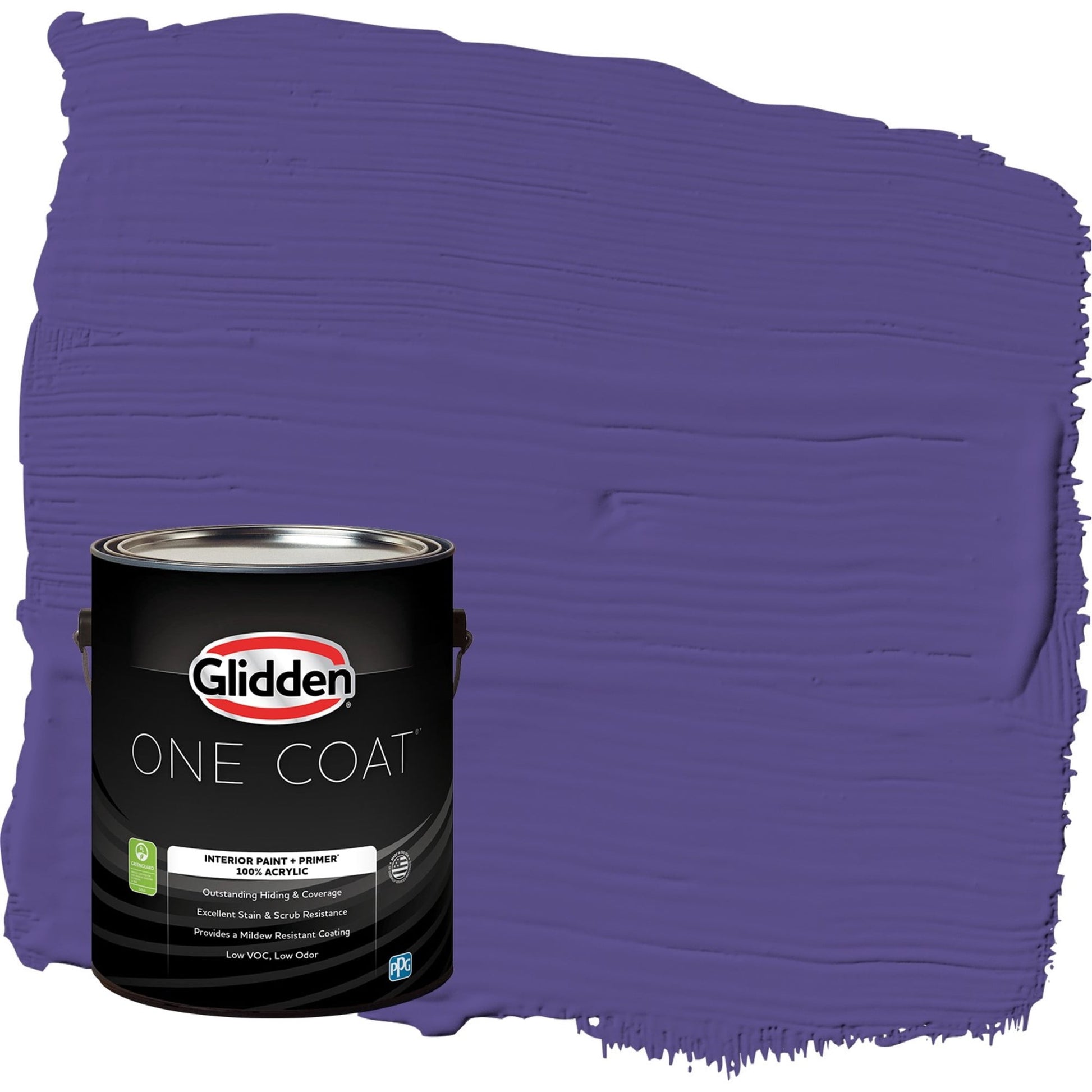 Glidden One Coat Eggplant / Purple Flat Interior Paint with Primer, 1 Gallon