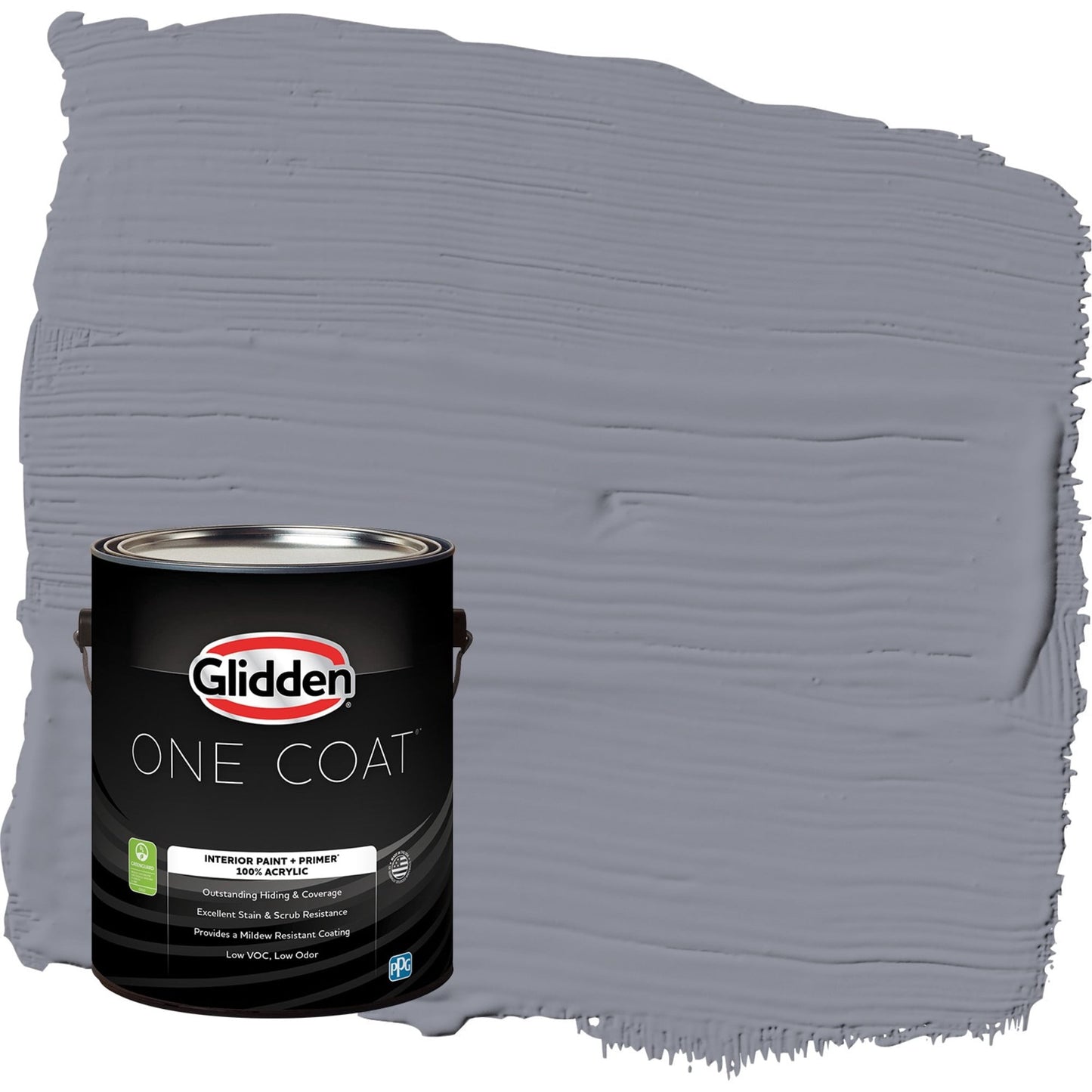 Glidden One Coat Flannel Pajamas / Grey Eggshell Interior Paint with Primer, 1 Gallon