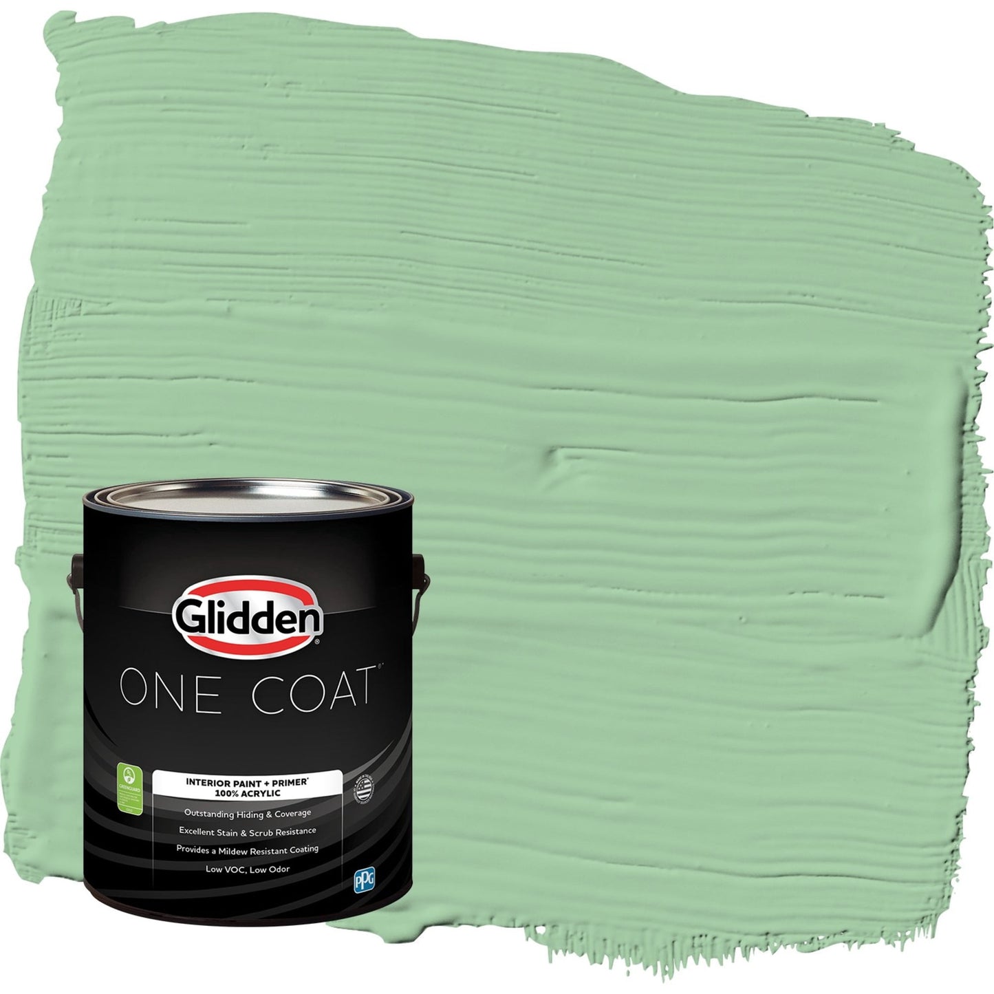 Glidden One Coat French Market / Green Eggshell Interior Paint with Primer, 1 Gallon
