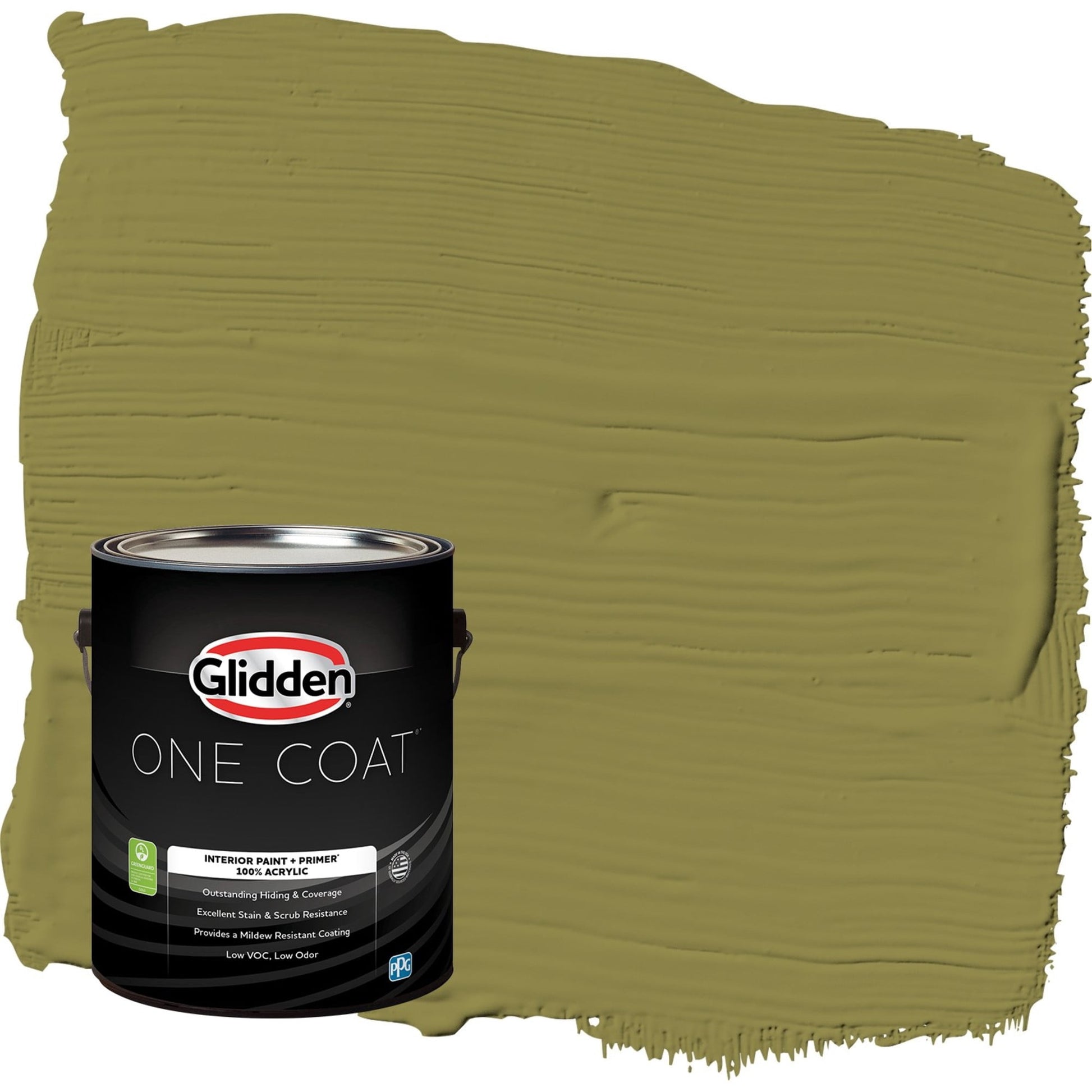 Glidden One Coat Frog's Legs / Green Eggshell Interior Paint with Primer, 1 Gallon