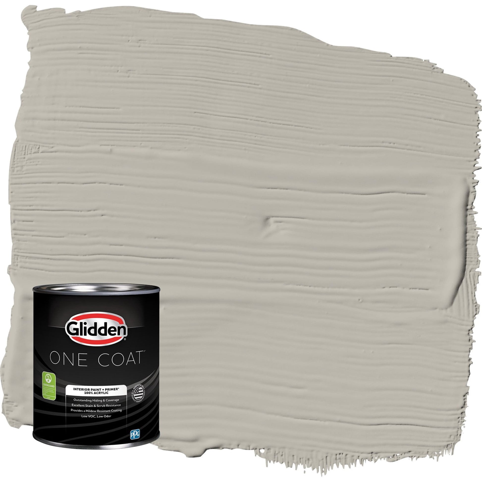 Glidden One Coat Ghost Writer / Beige Flat Interior Paint with Primer, 1 Quart