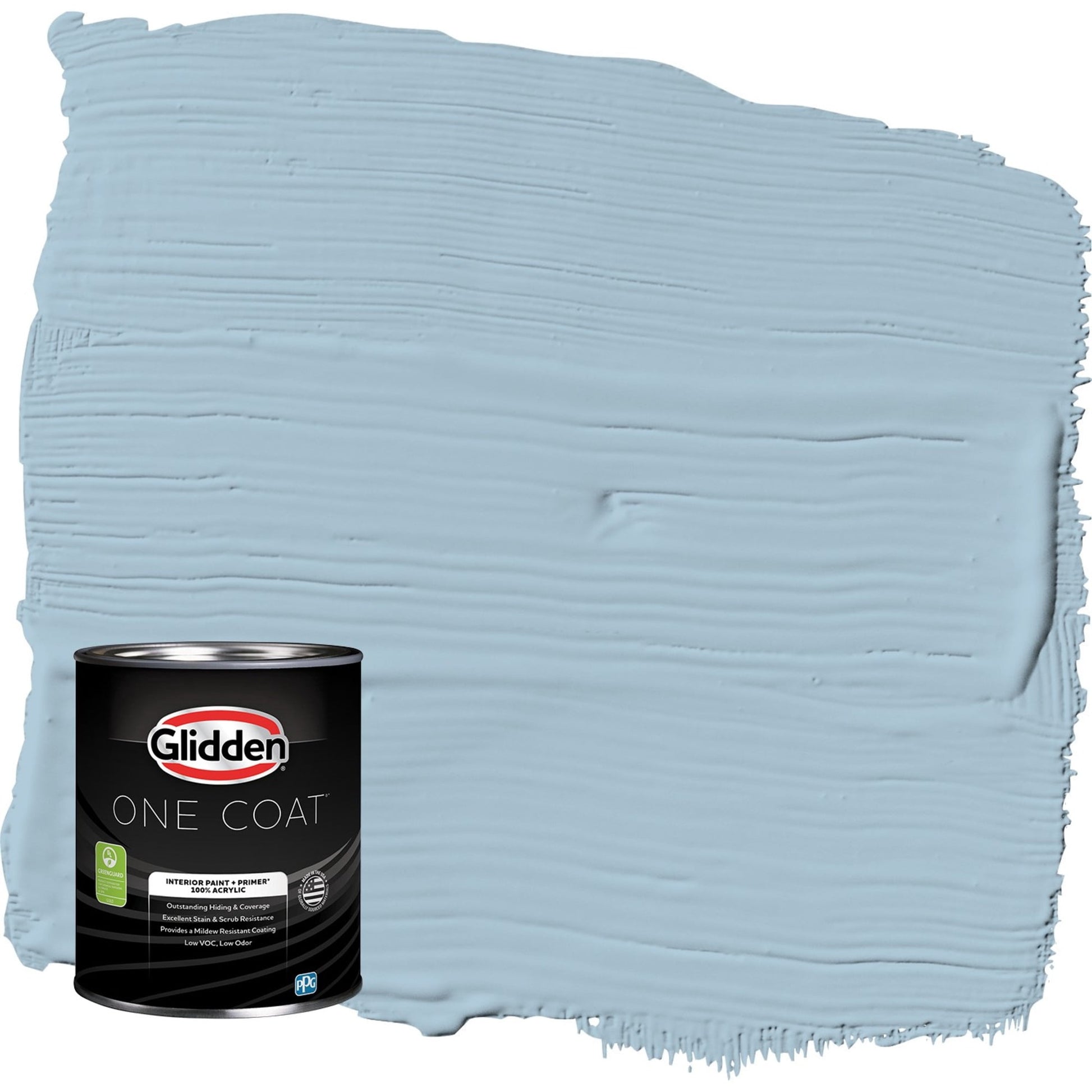 Glidden One Coat Graceful / Blue Eggshell Interior Paint with Primer, 1 Quart