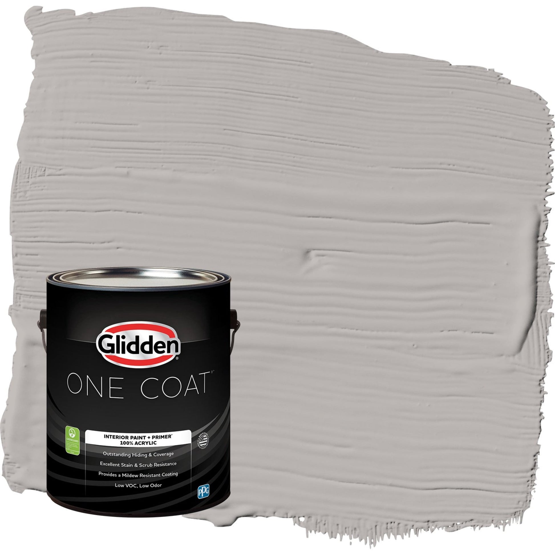 Glidden One Coat Gray Marble / Grey Eggshell Interior Paint with Primer, 1 Gallon