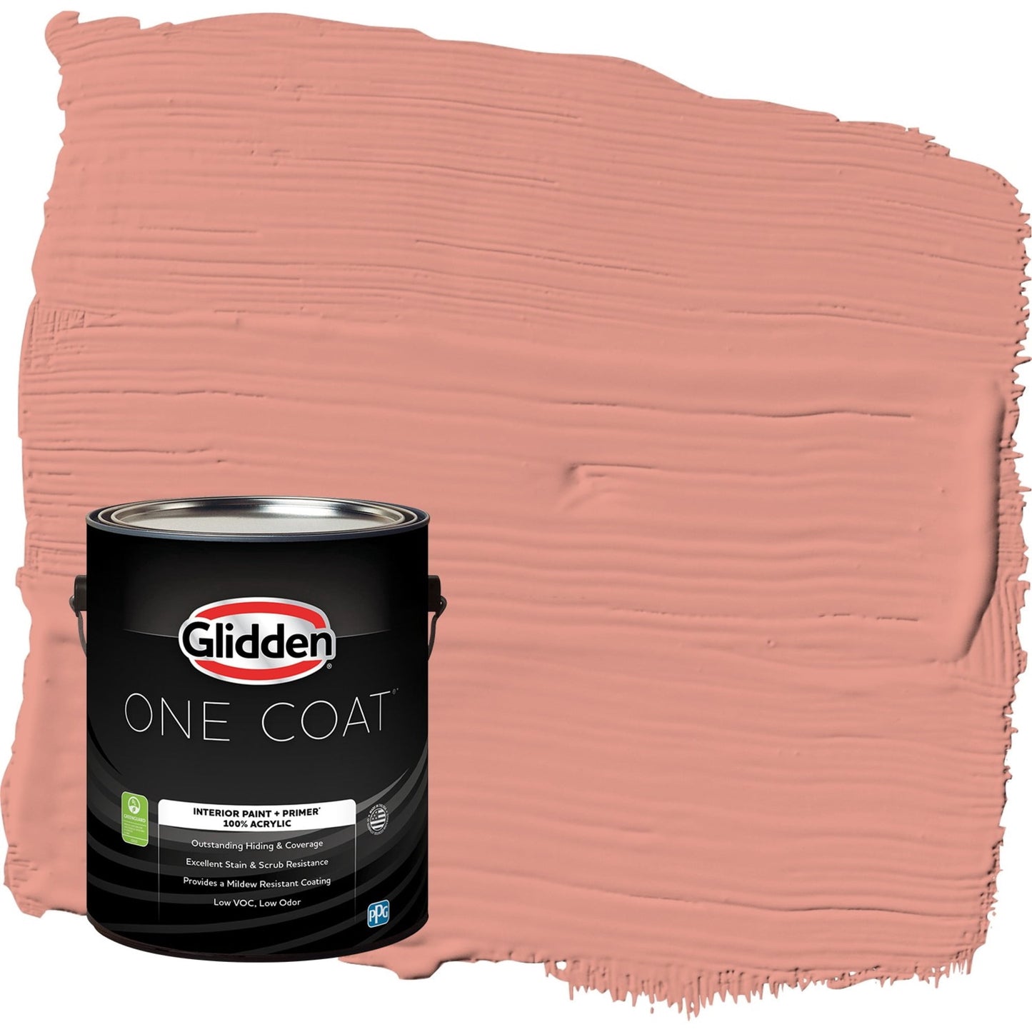 Glidden One Coat Holland Tile / Red Eggshell Interior Paint with Primer, 1 Gallon