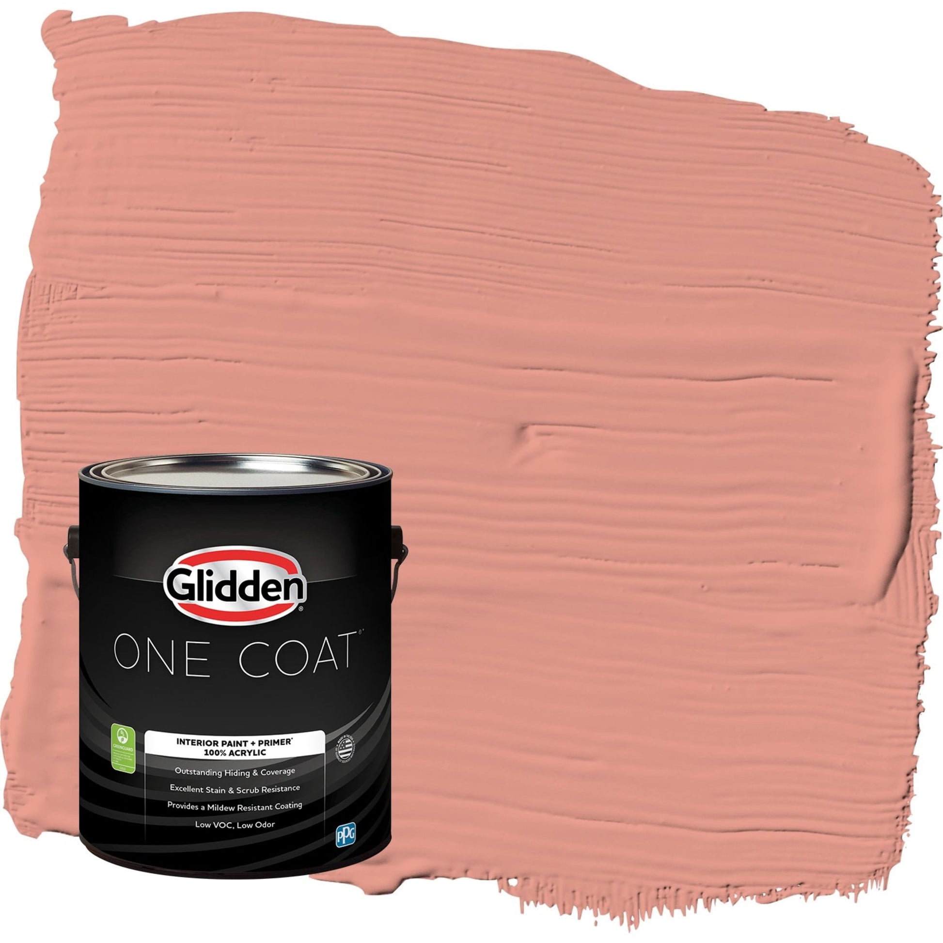 Glidden One Coat Holland Tile / Red Eggshell Interior Paint with Primer, 1 Gallon
