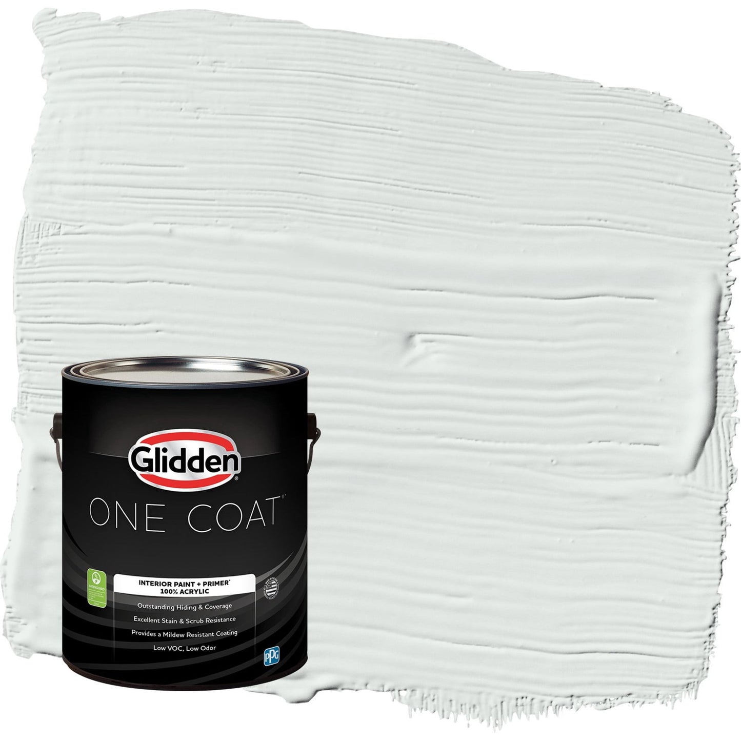 Glidden One Coat Icy Bay / Off-White Semi-Gloss Interior Paint with Primer, 1 Gallon