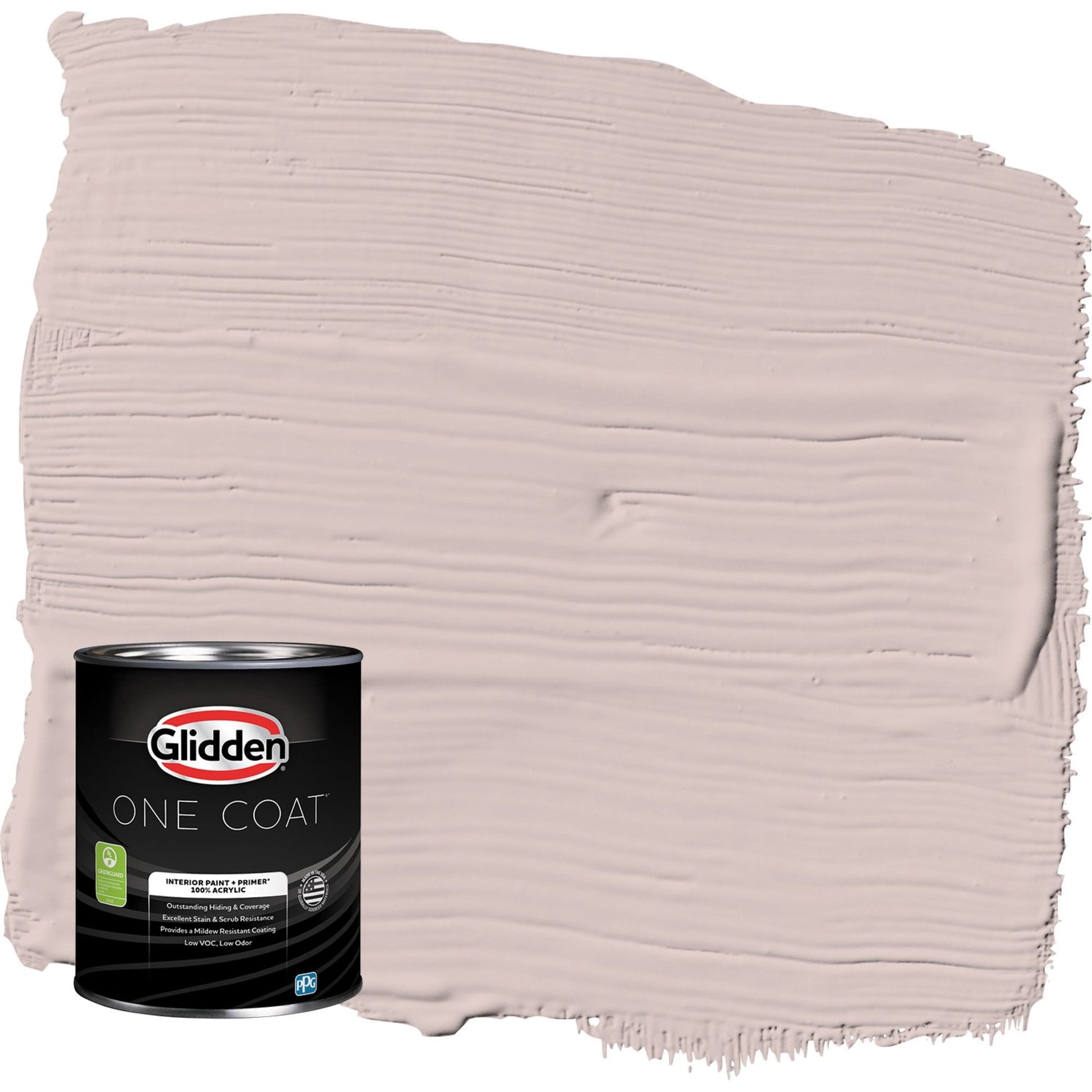 Glidden One Coat Just Gorgeous / Pink Flat Interior Paint with Primer, 1 Quart