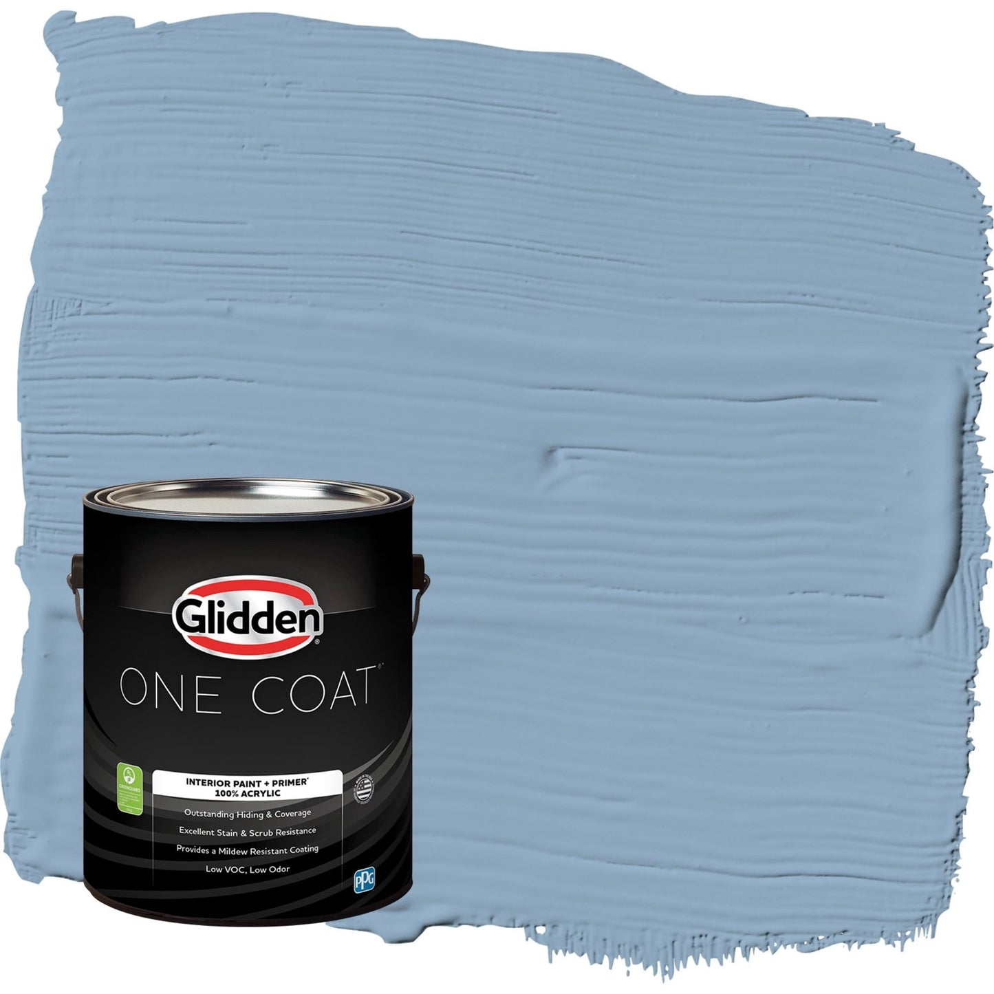 Glidden One Coat Kaleidoscope / Blue Flat Interior Paint with Primer, 1 Gallon